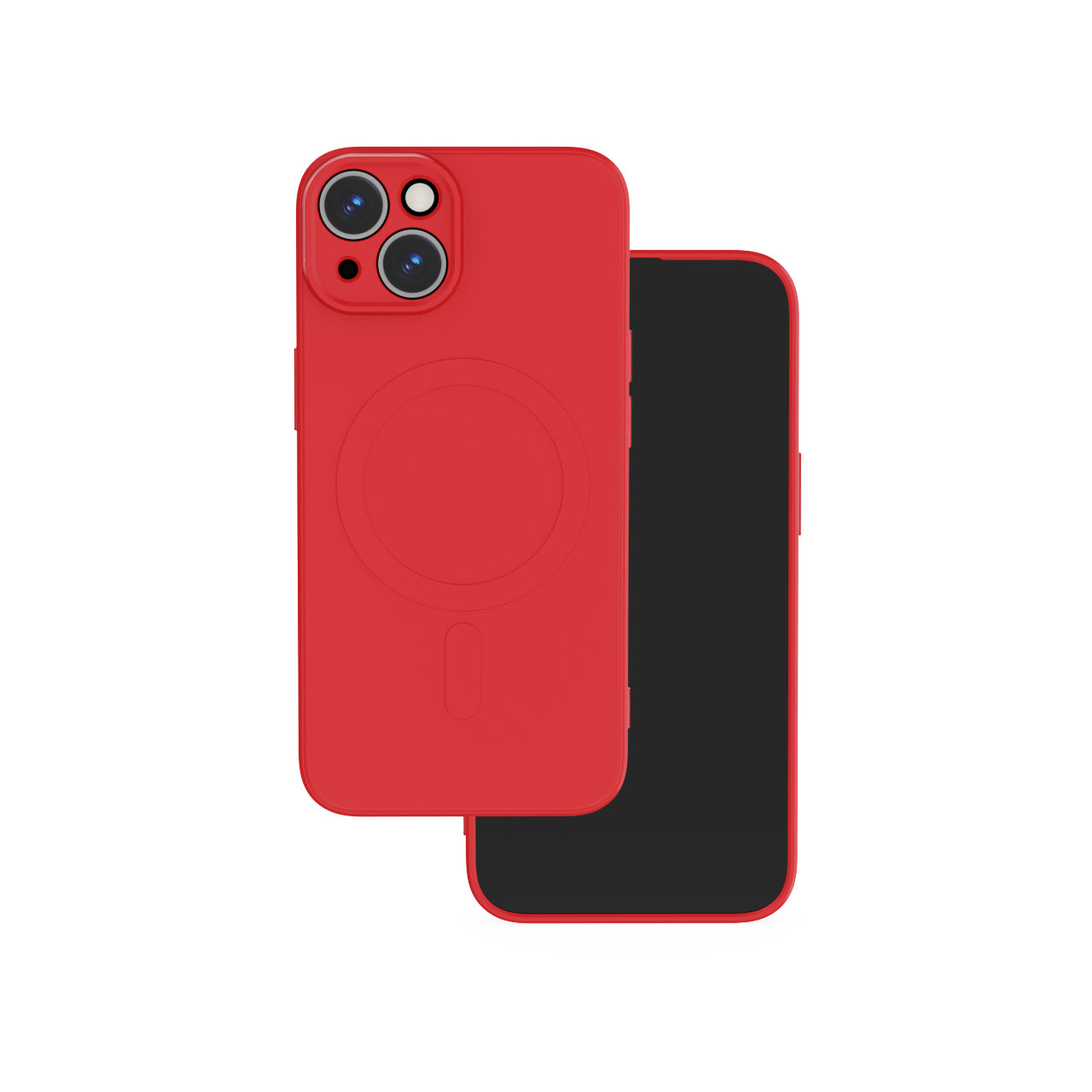 iPhone 15 Cover Simple Color Mag – Rød