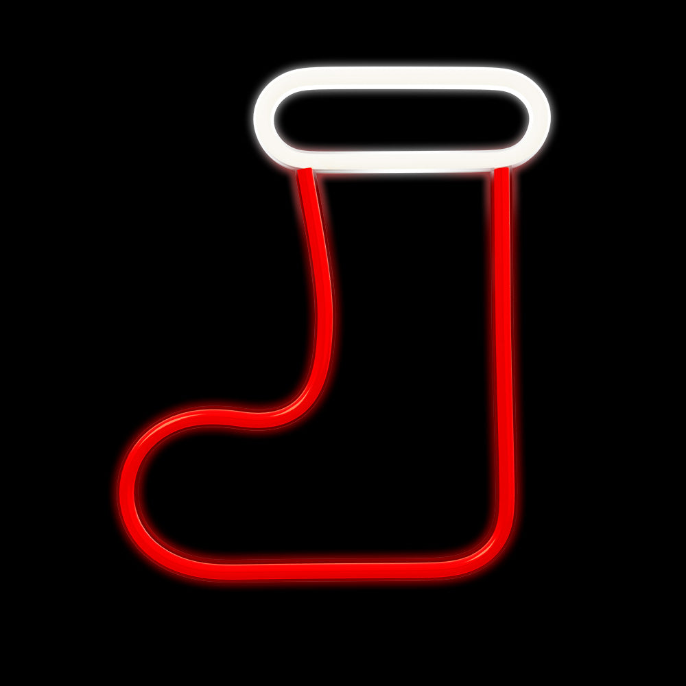 LED Christmas Sock white