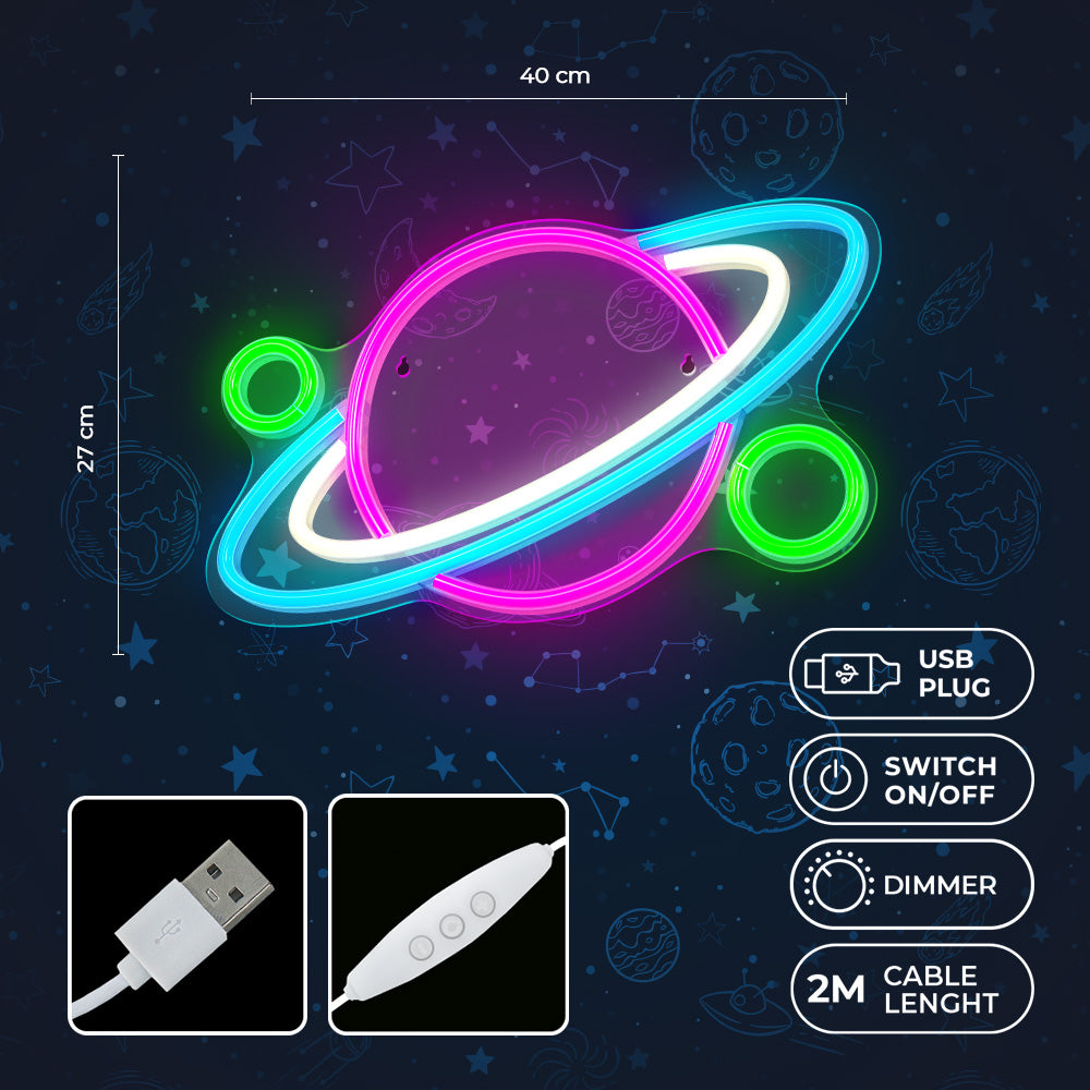PLEXI LED Planet multicolor