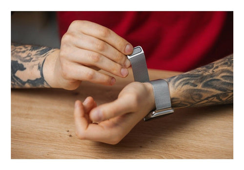 FORCELL Magnetic Stainless Steel Strap - Silver - 42/44/45/49 mm