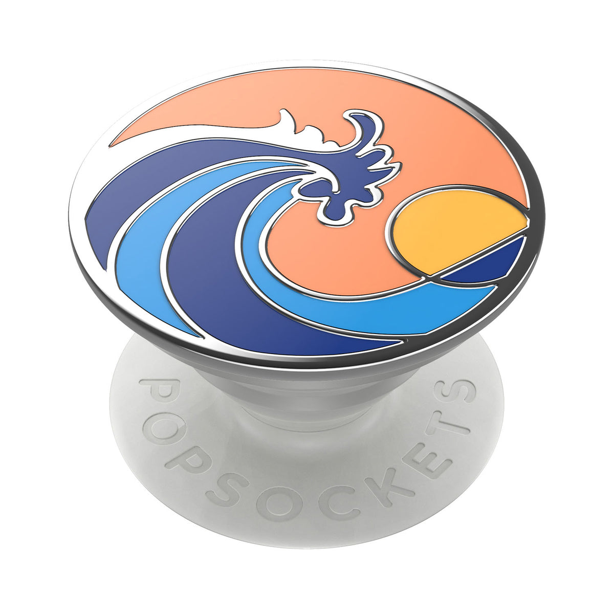 PopGrip PREMIUM Enamel Ride The Wave Coral