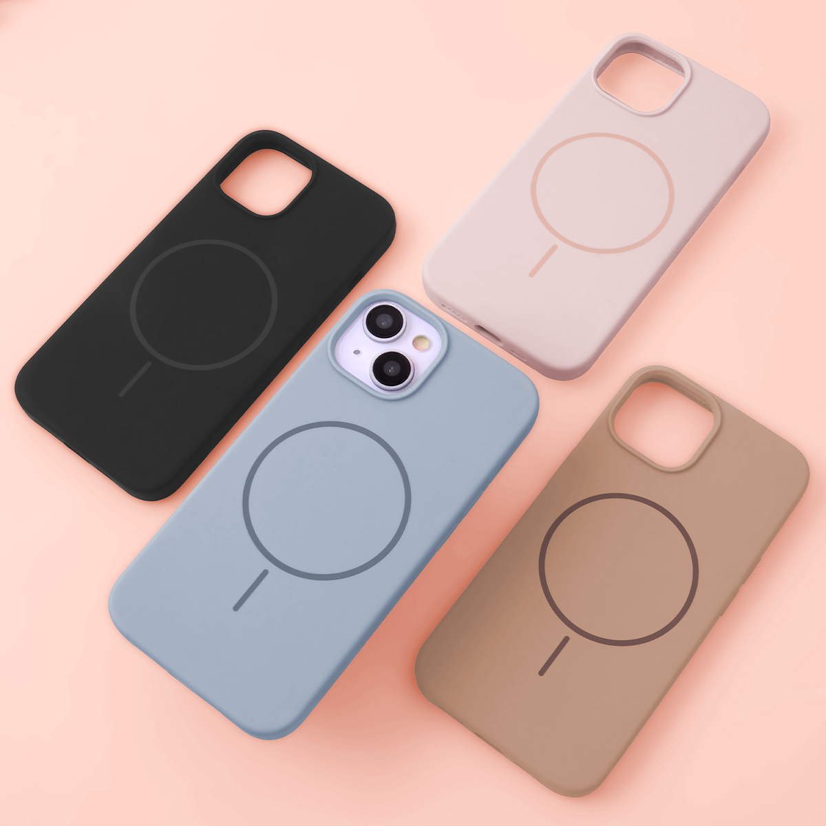 iPhone 16 Pro Max Silicone MagSafe Cover Smart Thin Mag Thin Magcase – Sort