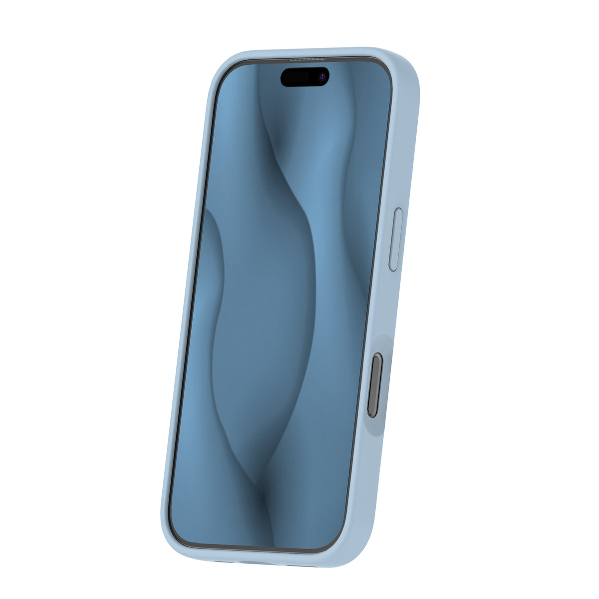 iPhone 16e / 17e Silicone MagSafe Cover Thin Mag – Lys blå