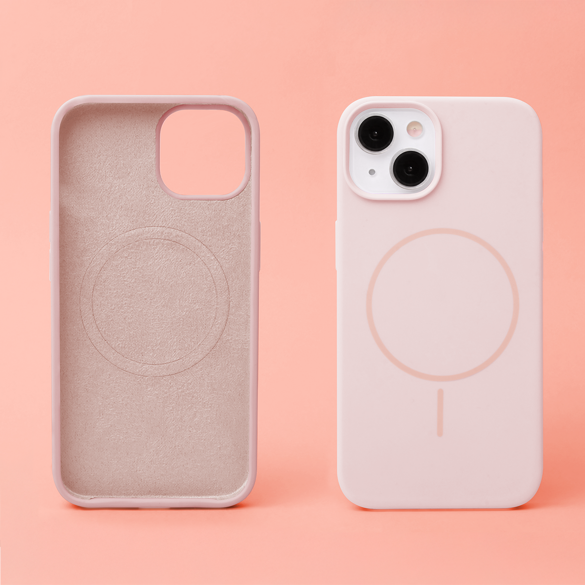 iPhone 16 Pro Max Silicone MagSafe Cover Smart Thin Mag Thin Magcase Lys – Pink