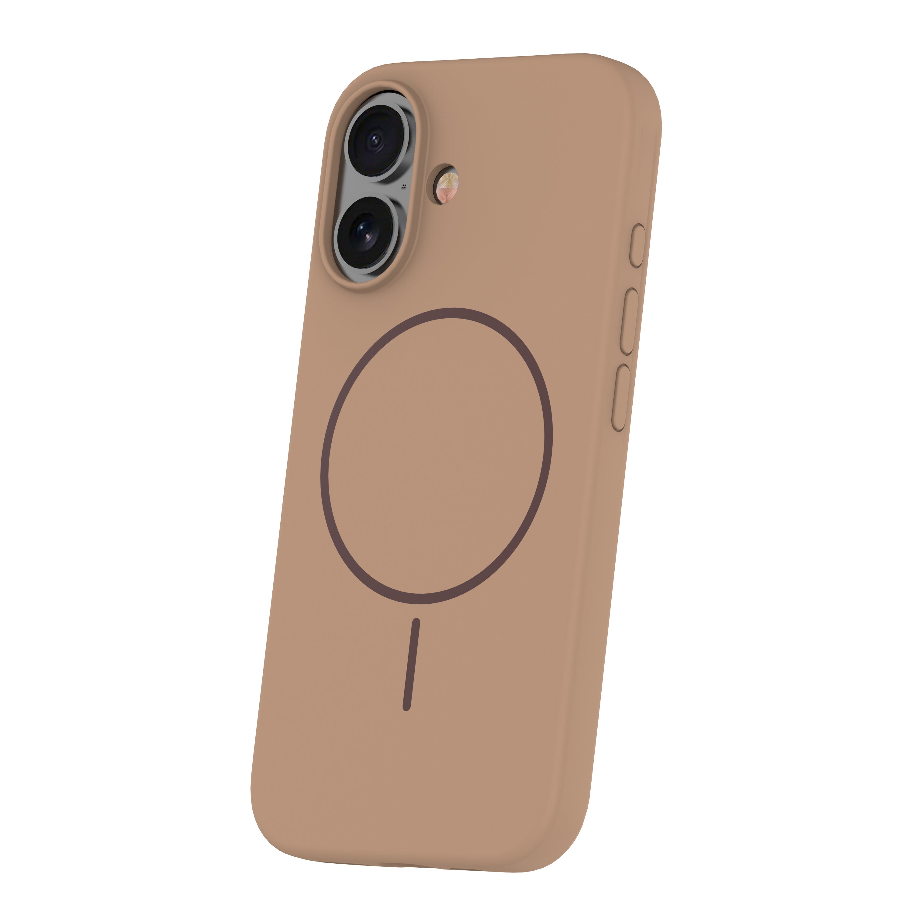 iPhone 16 Plus Silicone MagSafe Cover Smart Thin Mag Thin Magcase – Brun