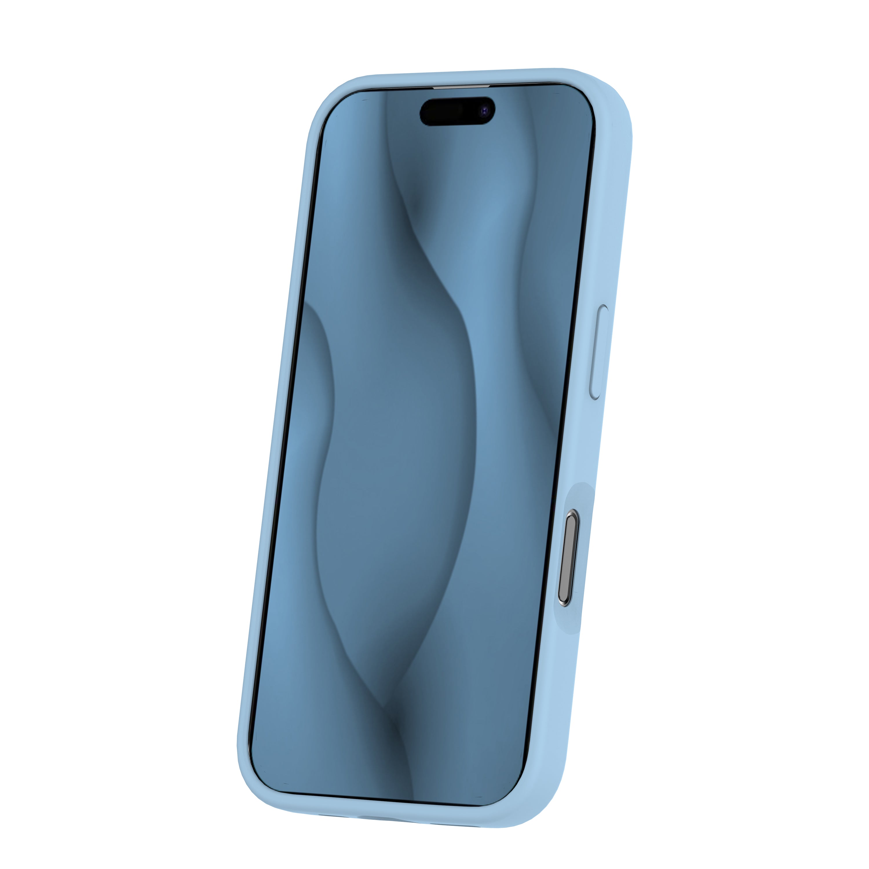 iPhone 16 Plus Silicone MagSafe Cover Smart Thin Mag Thin Magcase Lys – Blå