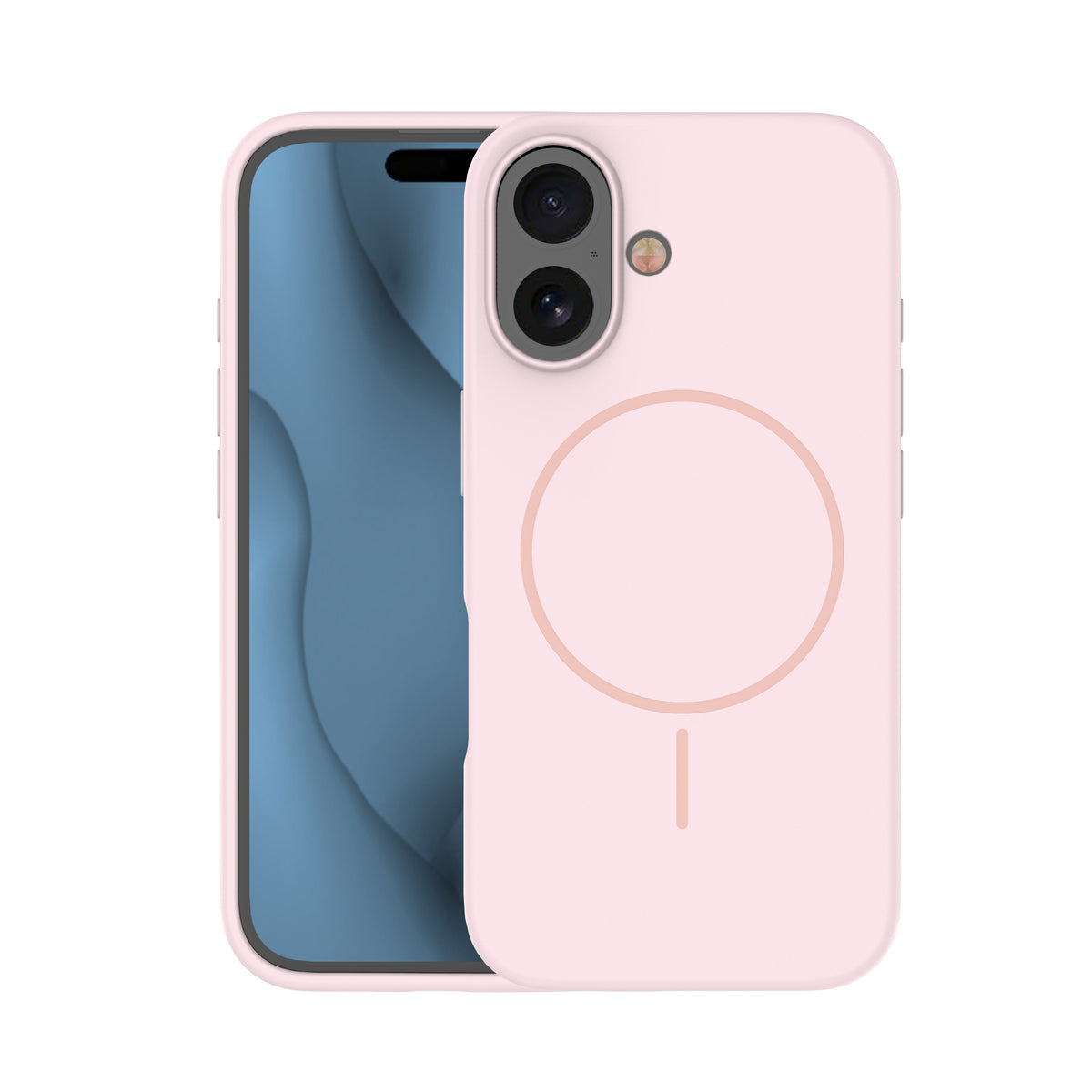 iPhone 16 Plus Silicone MagSafe Cover Smart Thin Mag Thin Magcase Lys – Pink