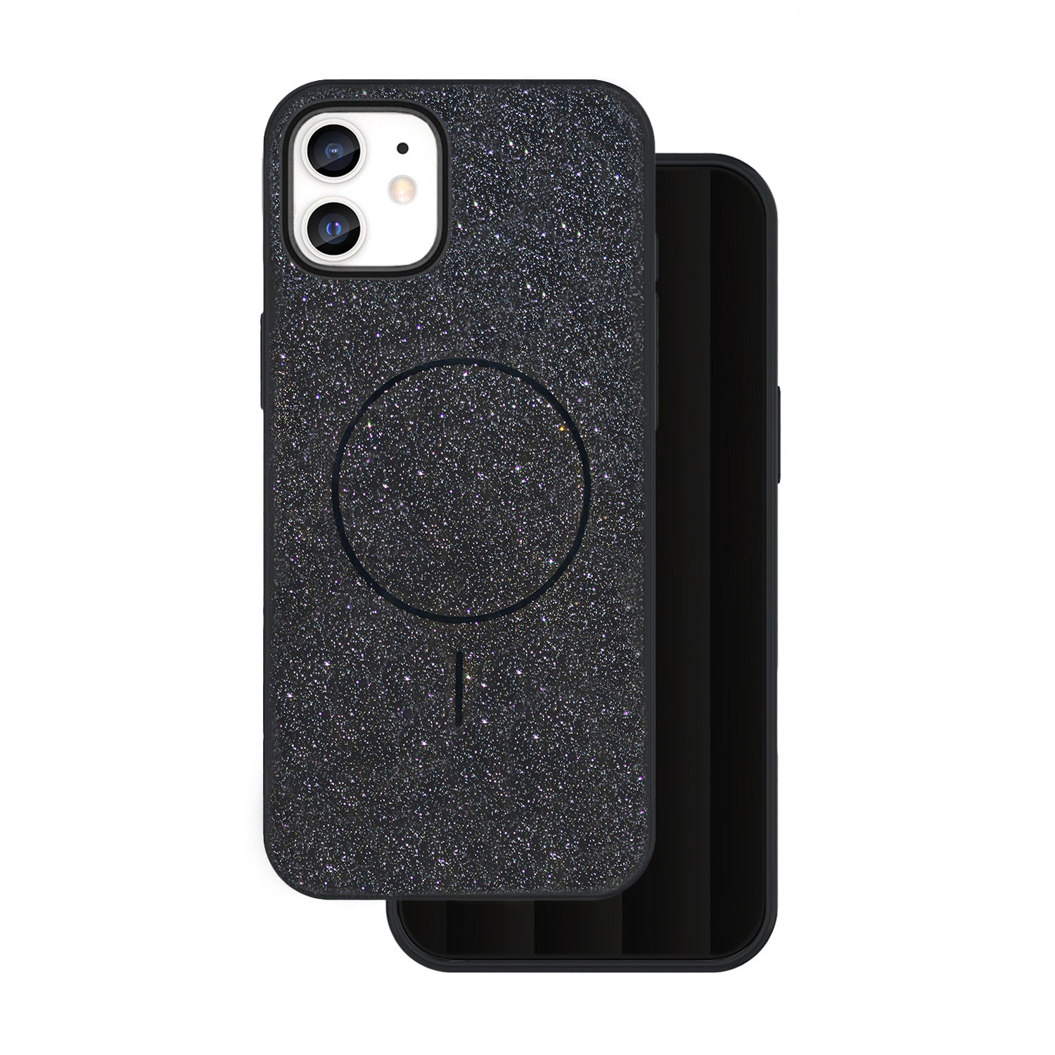 iPhone 12/12 Pro MagSafe Cover Glitter Thin Mag Glitter Thin – Sort