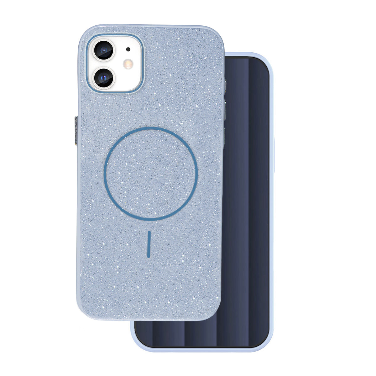 iPhone 12/12 Pro MagSafe Cover Glitter Thin Mag Glitter Thin – Blå