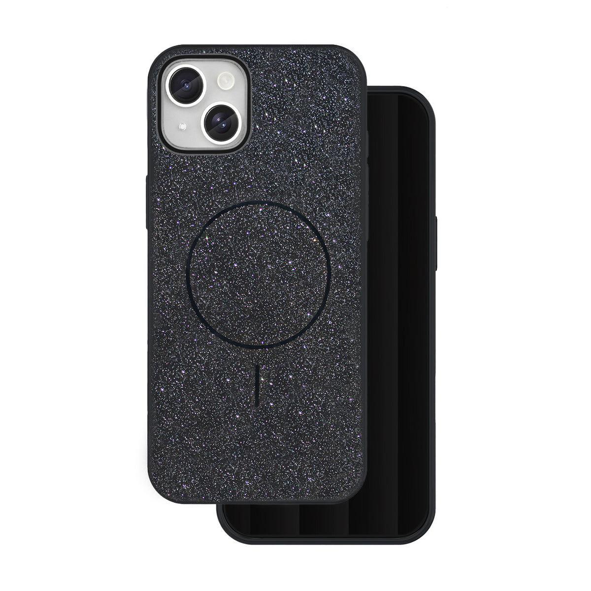 iPhone 14 Cover Glitter Thin Mag Glitter Thin – Sort