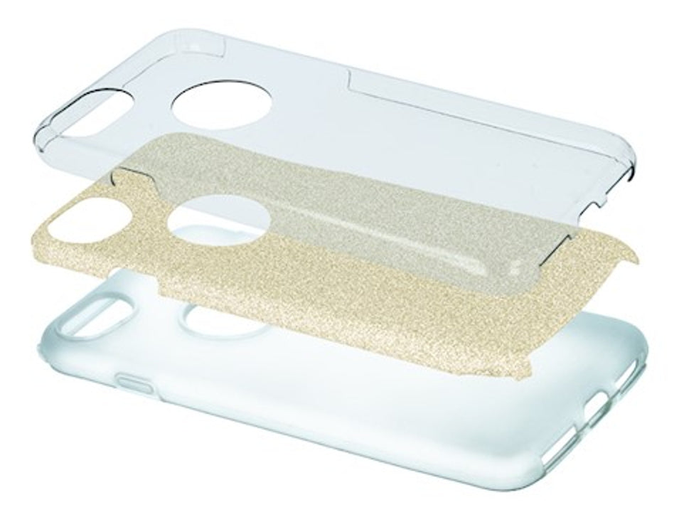 iPhone 16e / 17e Cover Glitter 3-i-1 – Gold - billede 5