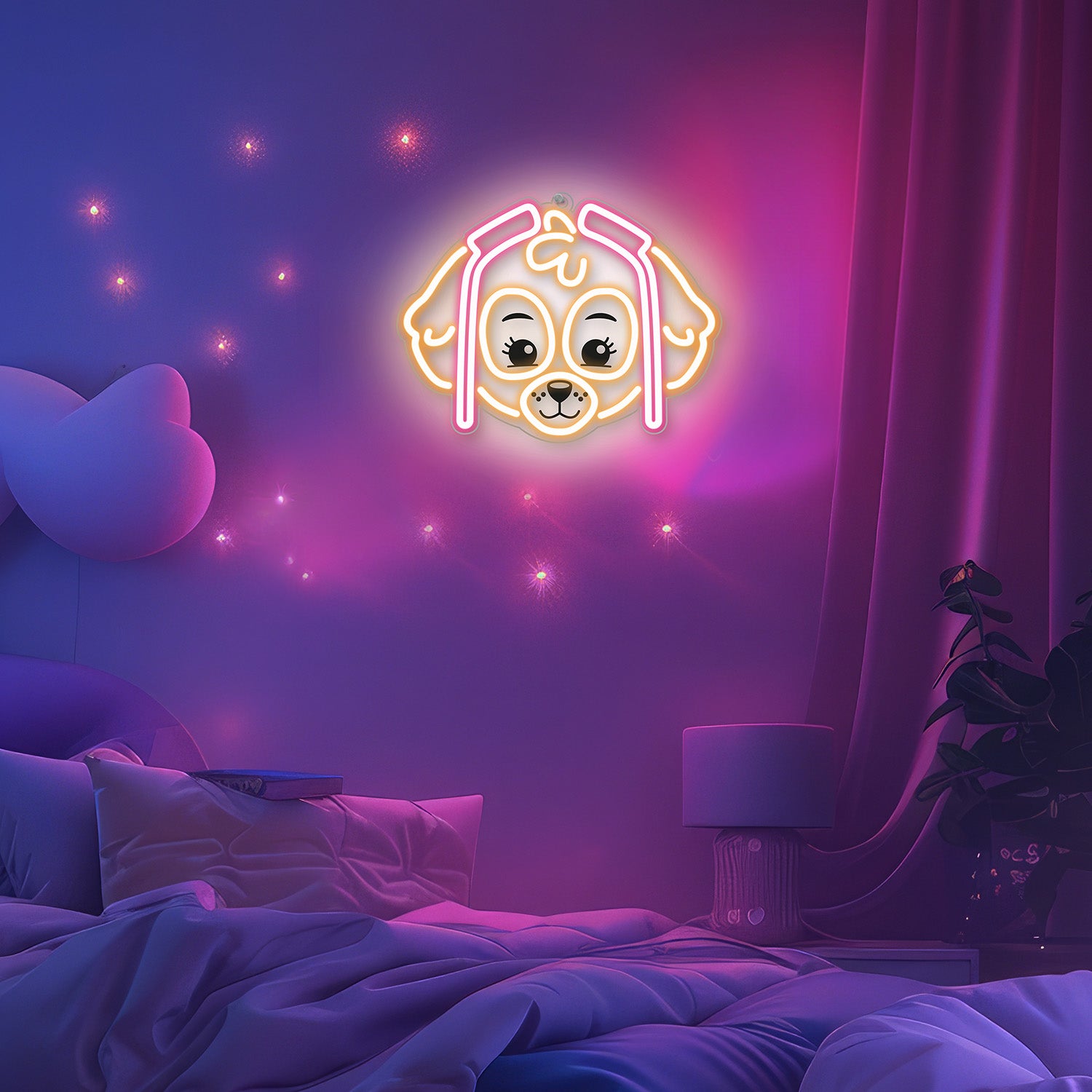 LED Neon Paw Patrol - Sky