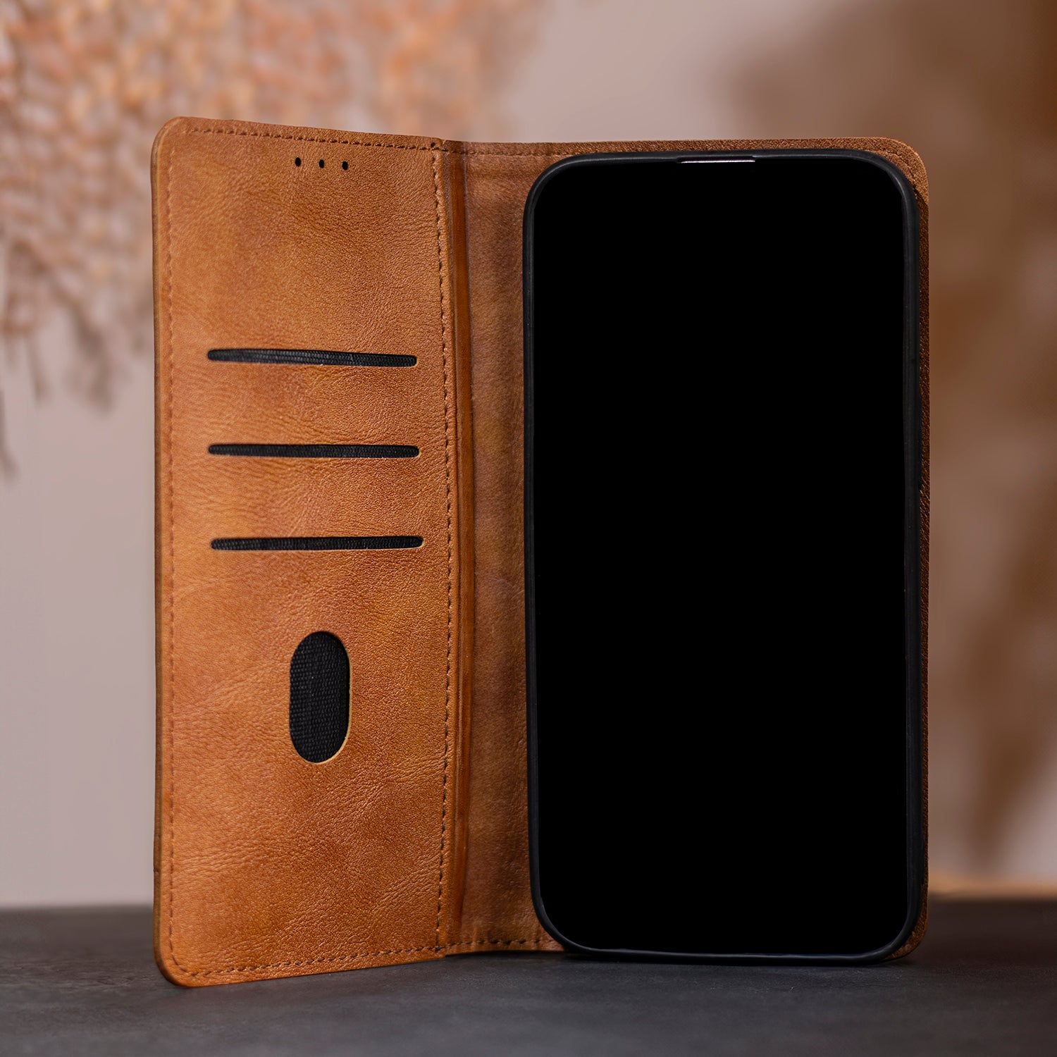 iPhone 17PM Brun Smart Seam Flip