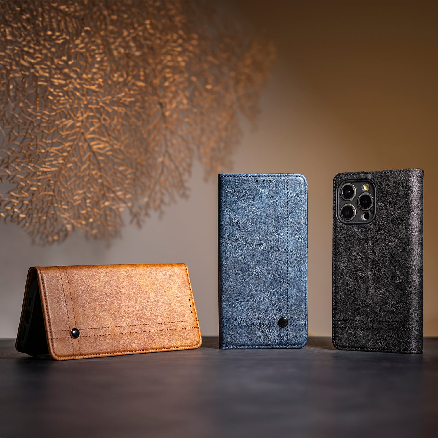 iPhone 17 Brun Smart Seam Flip