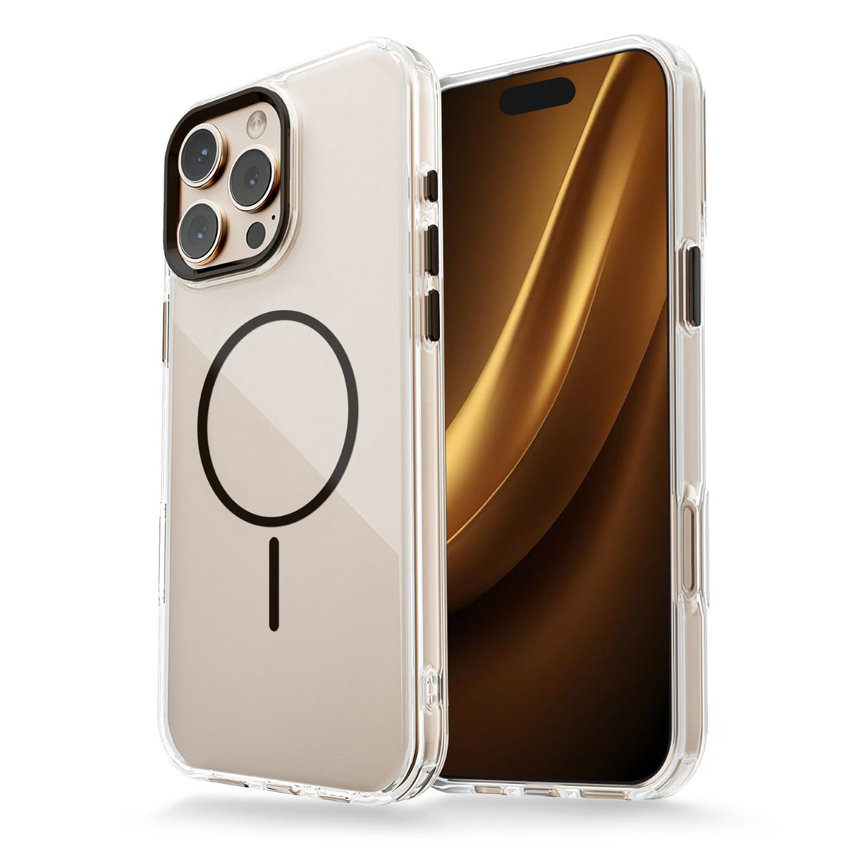 iPhone 15 Cover Clear Thin Mag Thin Magcase – Transparent/Sort