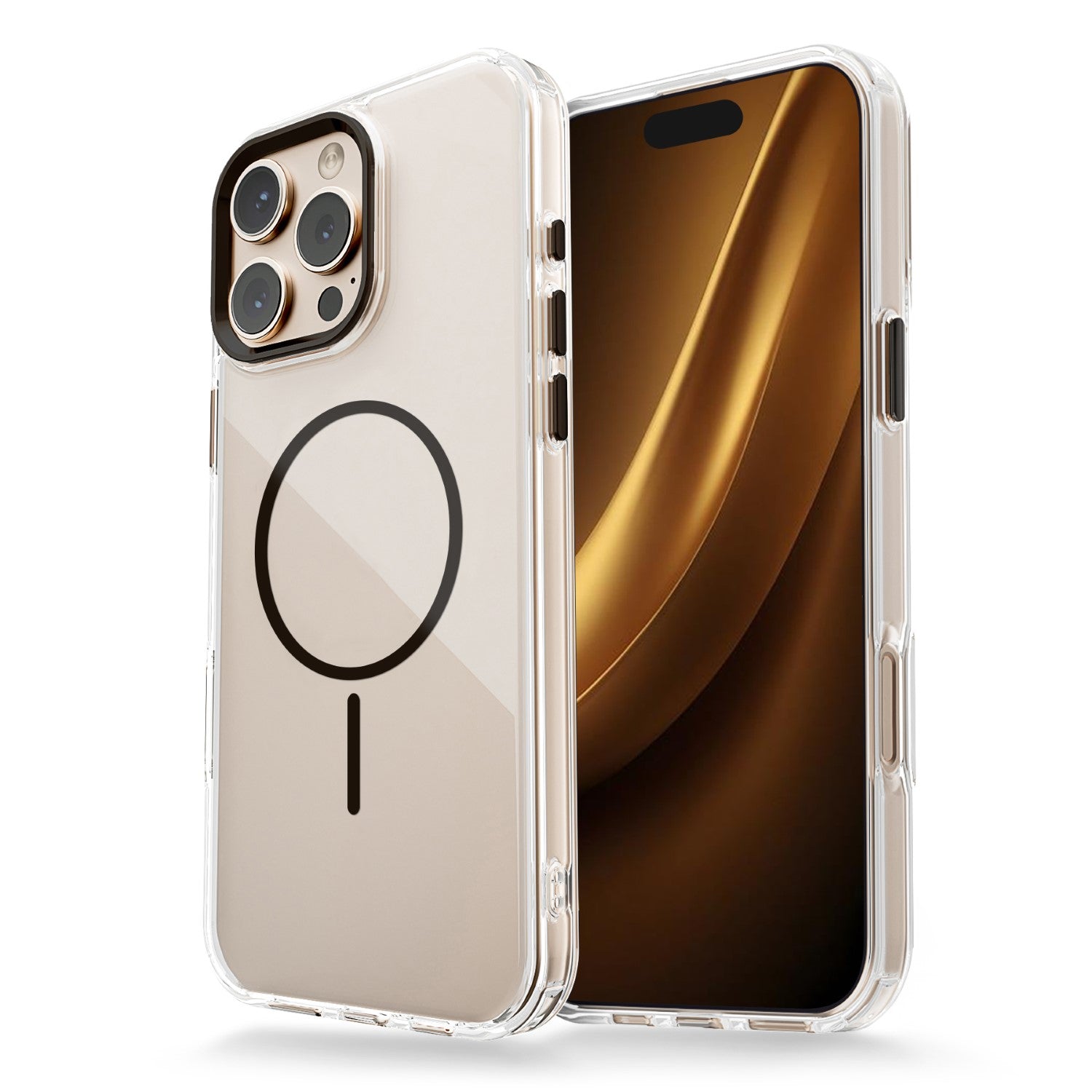 iP17 Pro Max Transparent m. Sort Mag