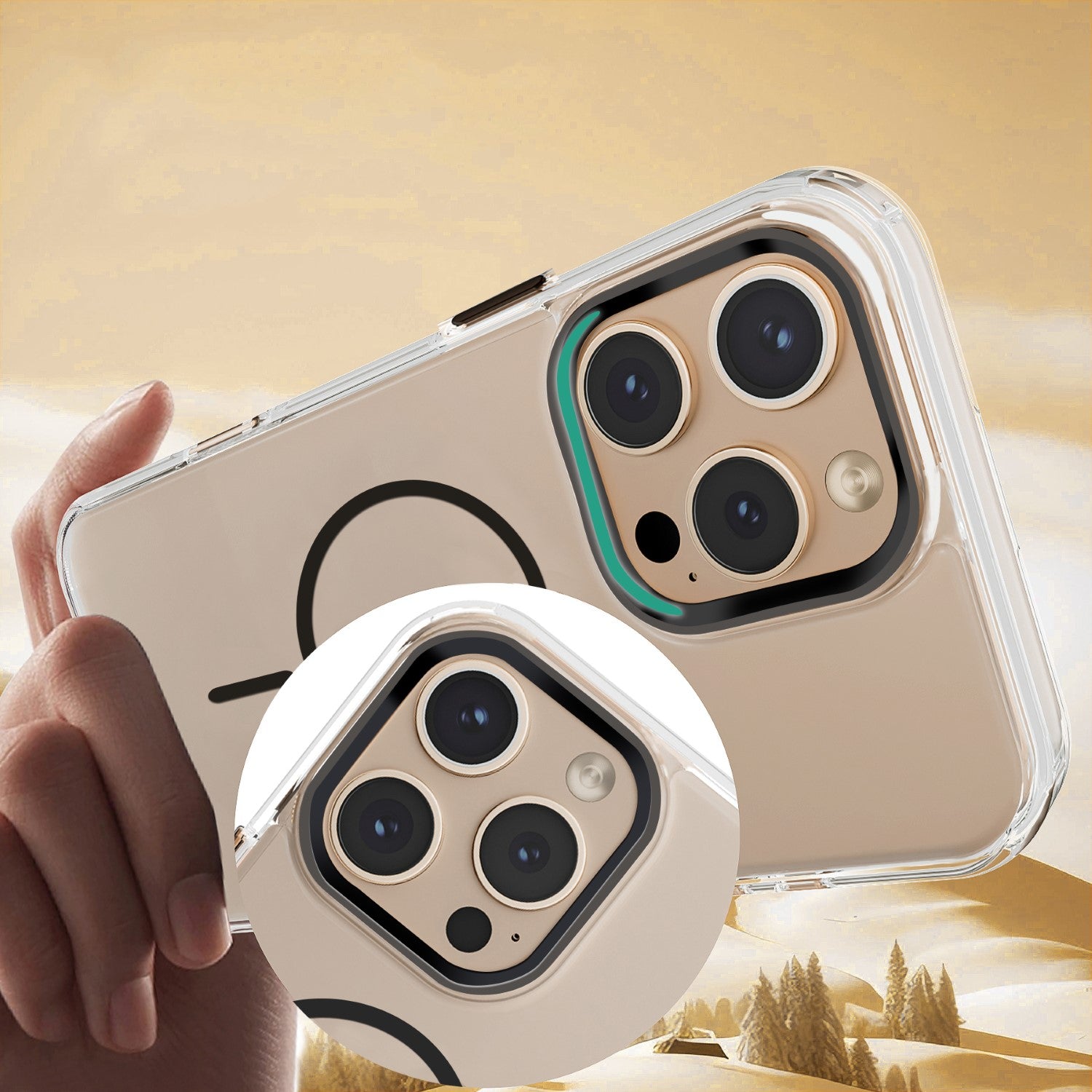 iPhone 16 Thin Magcase Clear Black