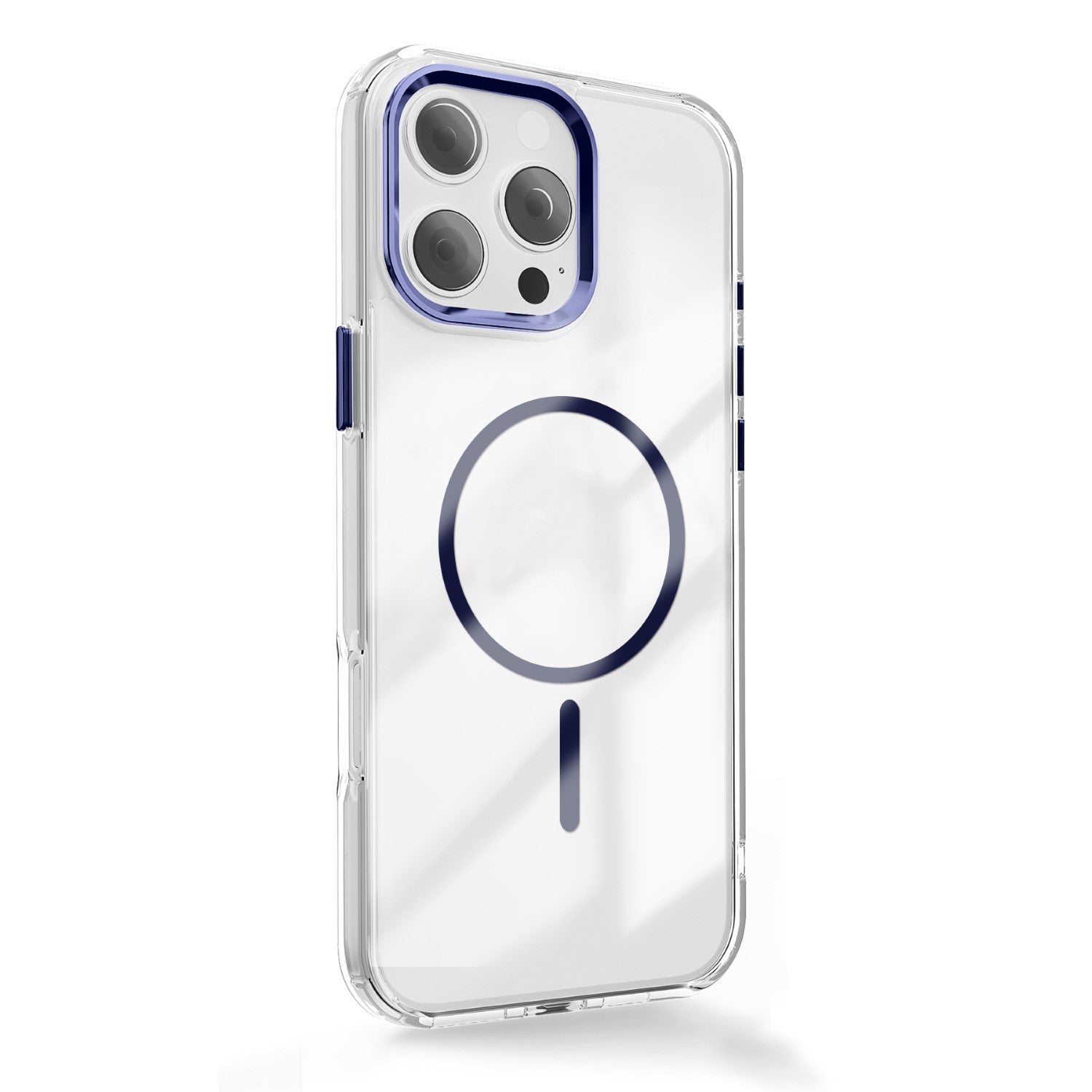iPhone 15 Cover Clear Thin Mag – Transparent/Blå