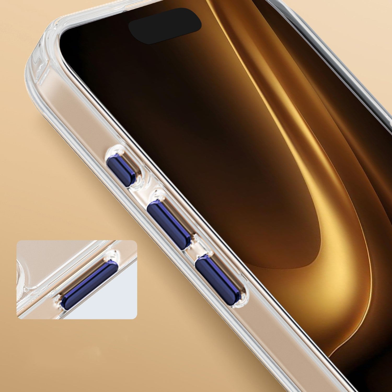 iPhone 15 Cover Clear Thin Mag – Transparent/Blå