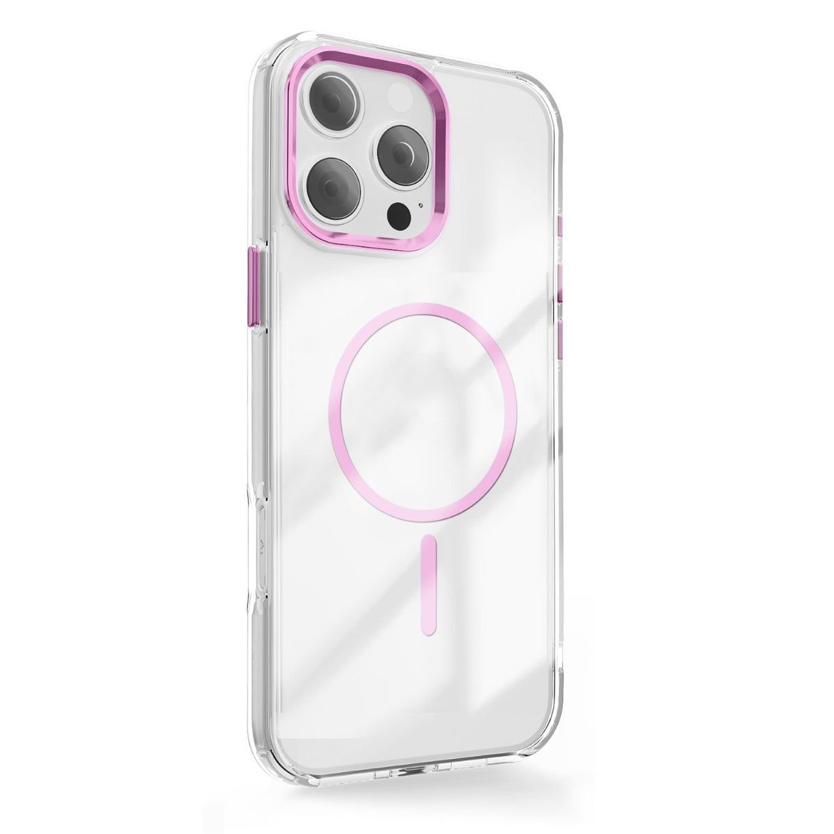 iPhone 16e / 17e Silicone MagSafe Cover Clear Thin Mag – Pink
