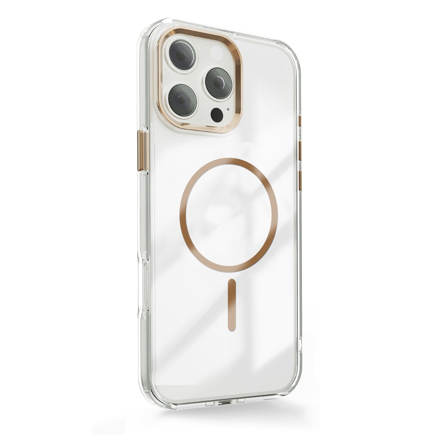 iPhone 17 Pro MagSafe TPU Cover Clear Thin Mag Transparent – Guld