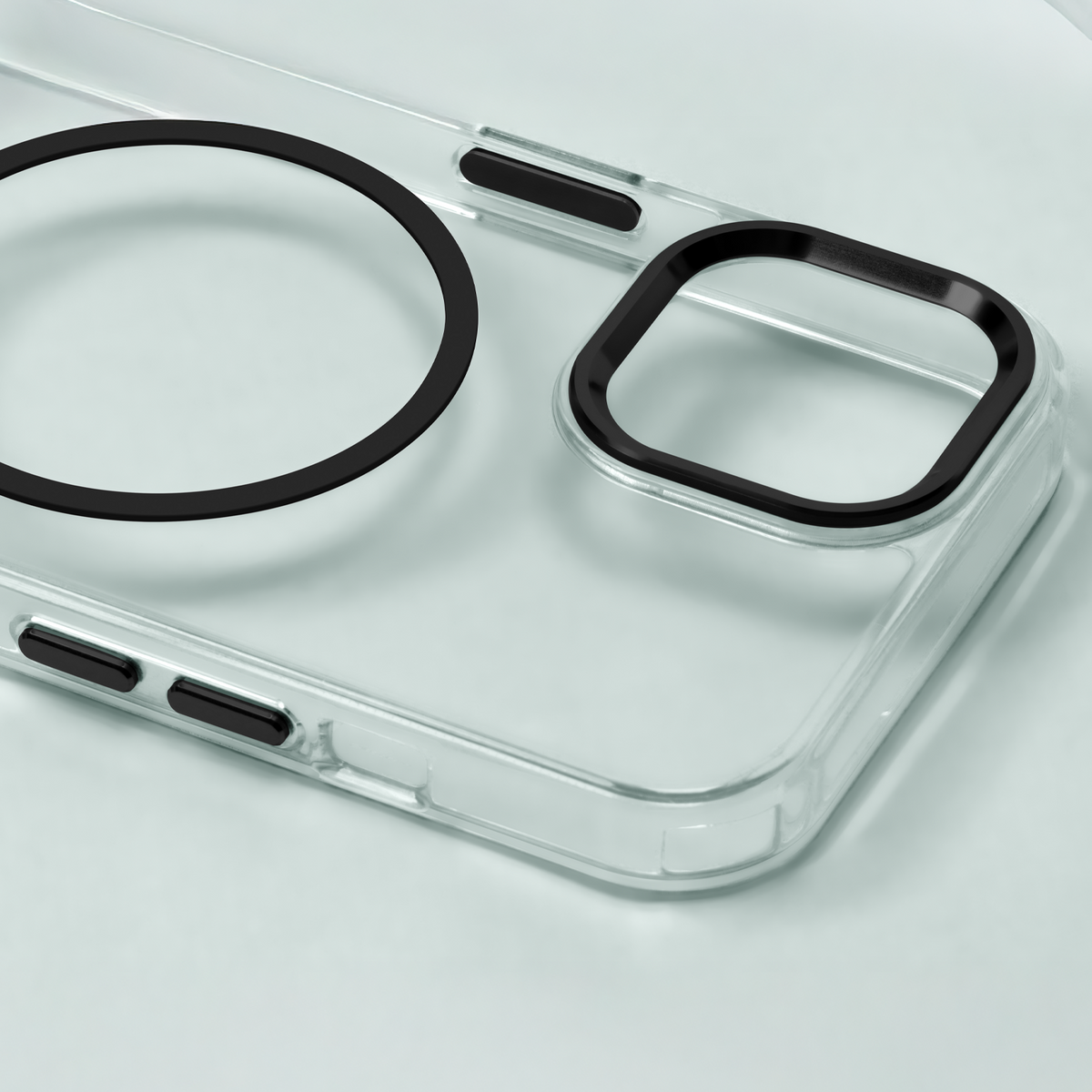 iPhone 16 Cover Clear Thin Mag Thin Magcase – Transparent/Sort