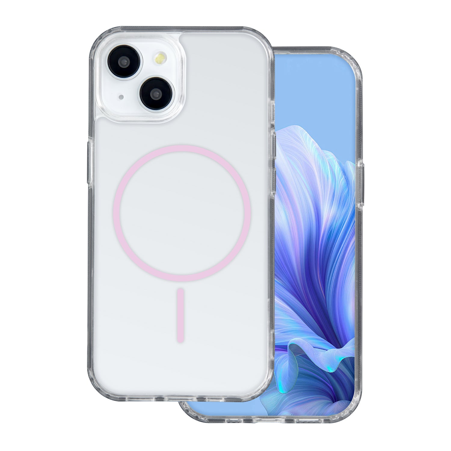 iPh15PM Clear Thin Mag Pink