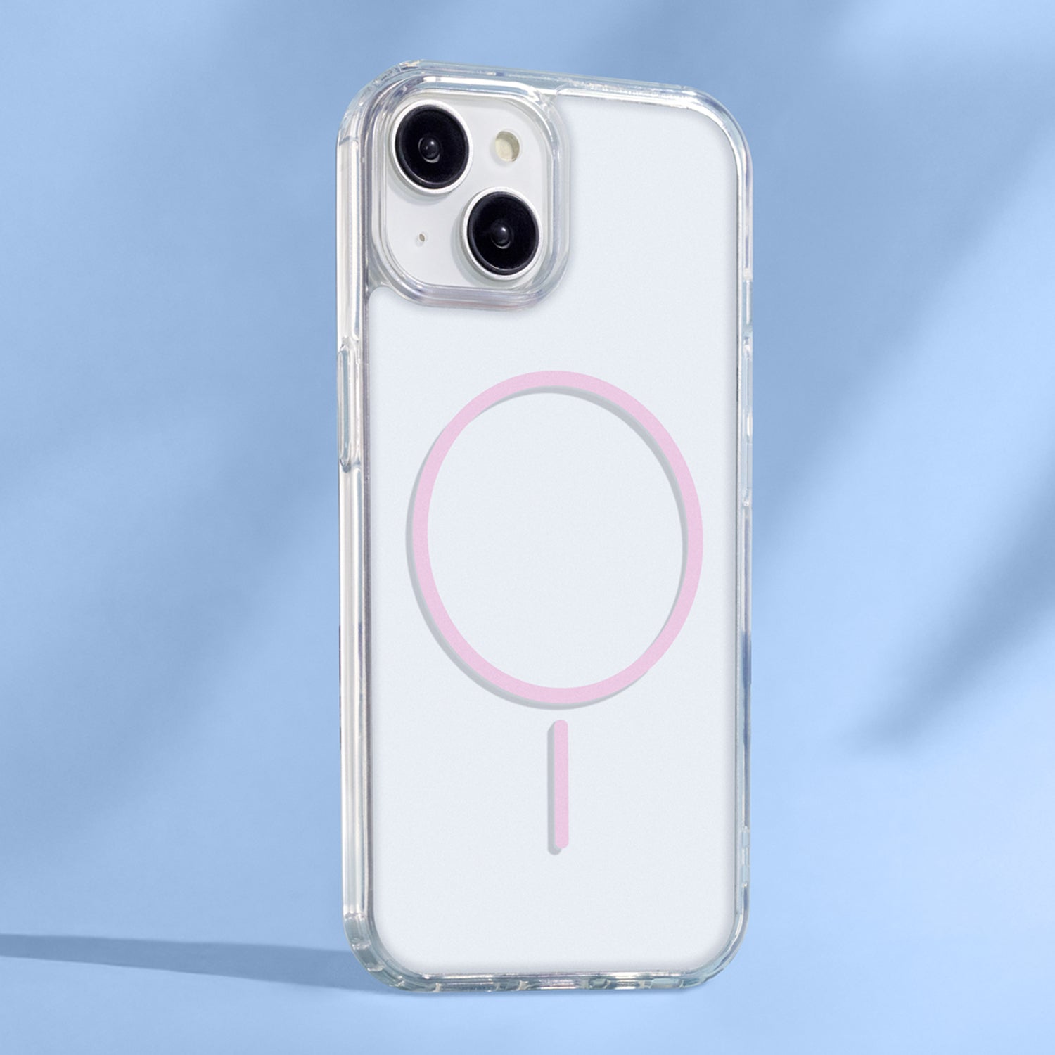 iPh15PM Clear Thin Mag Pink