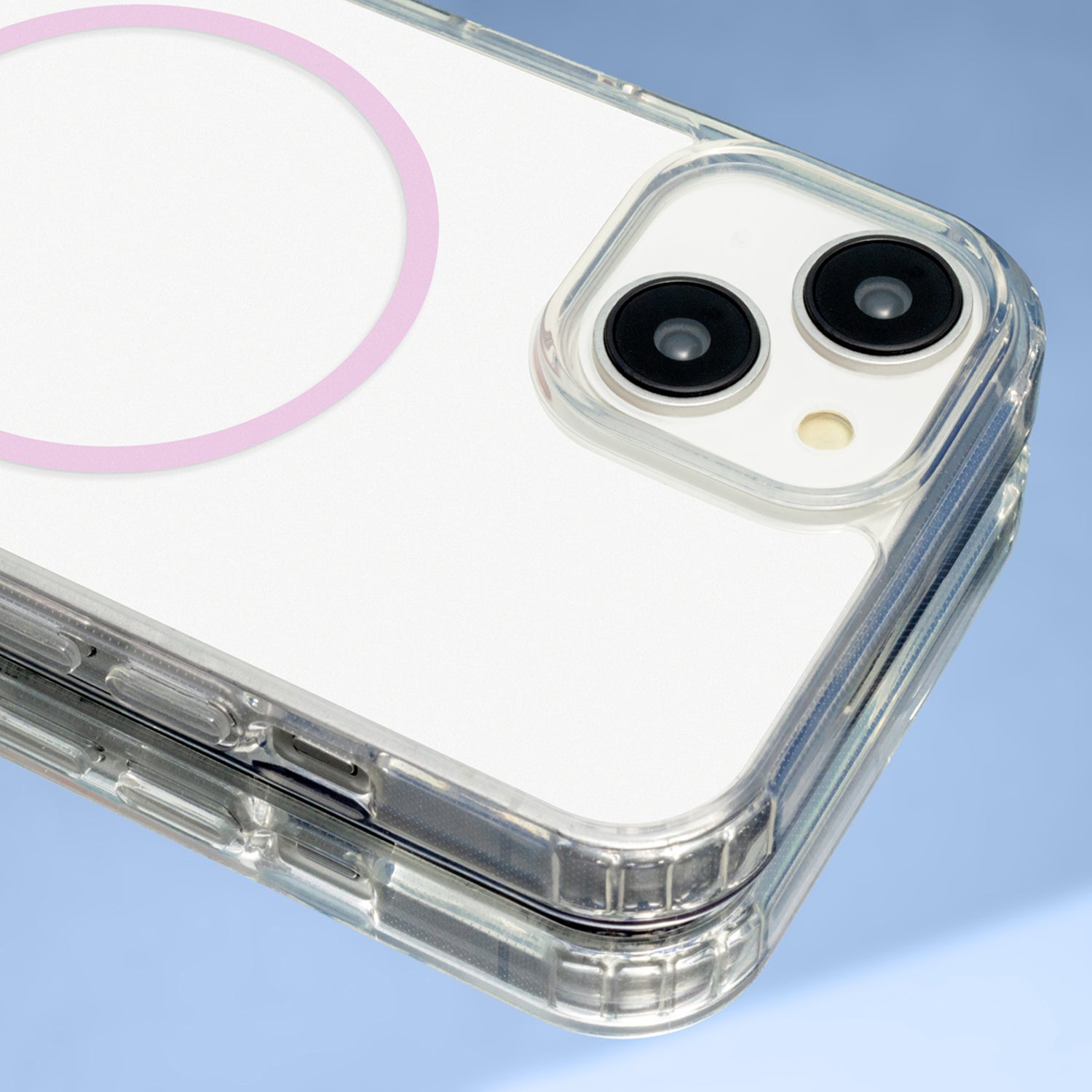 iPh15PM Clear Thin Mag Pink
