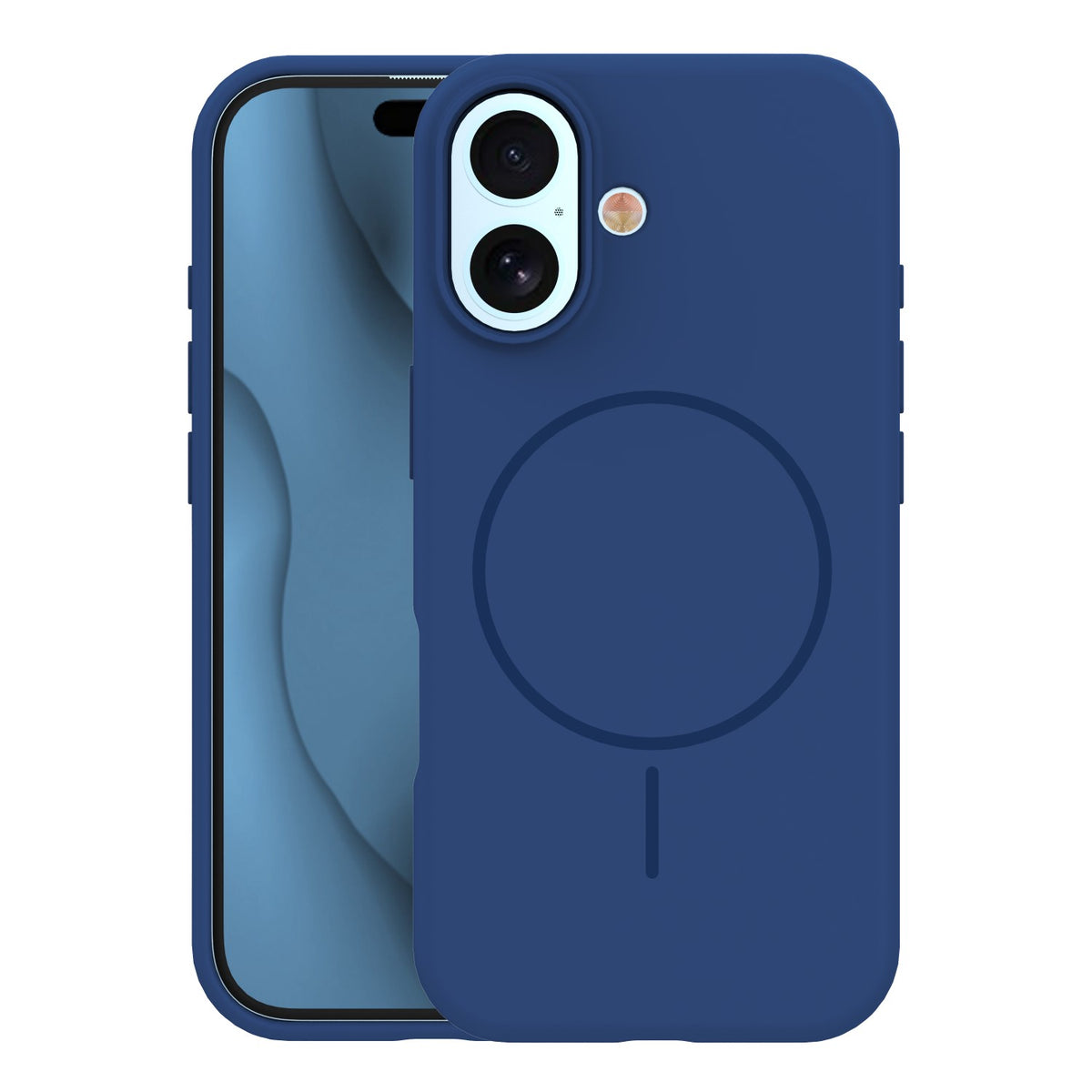 iPhone 17 MagSafe Cover Silicone Thin Mag Navy Thin – Blå