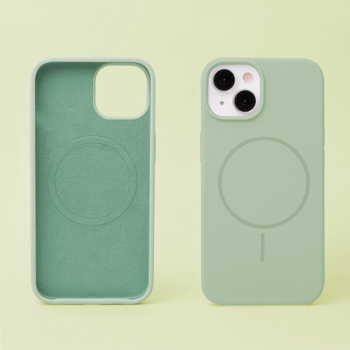 iPhone 17 MagSafe Cover Silicone Thin Mag Thin – Grøn