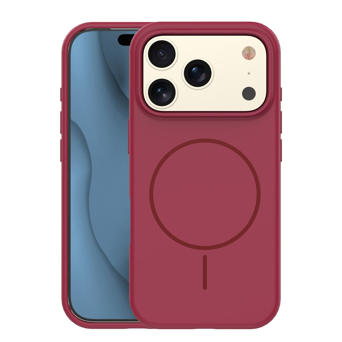 iPhone 17 Pro Max Silicone MagSafe Cover Silicone Thin Mag Thin Maroon