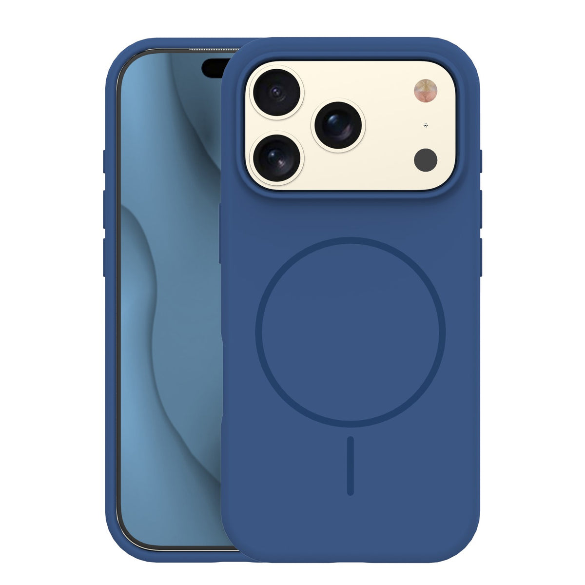 iPhone 17 Pro Max Silicone MagSafe Cover Silicone Thin Mag Thin – Blå