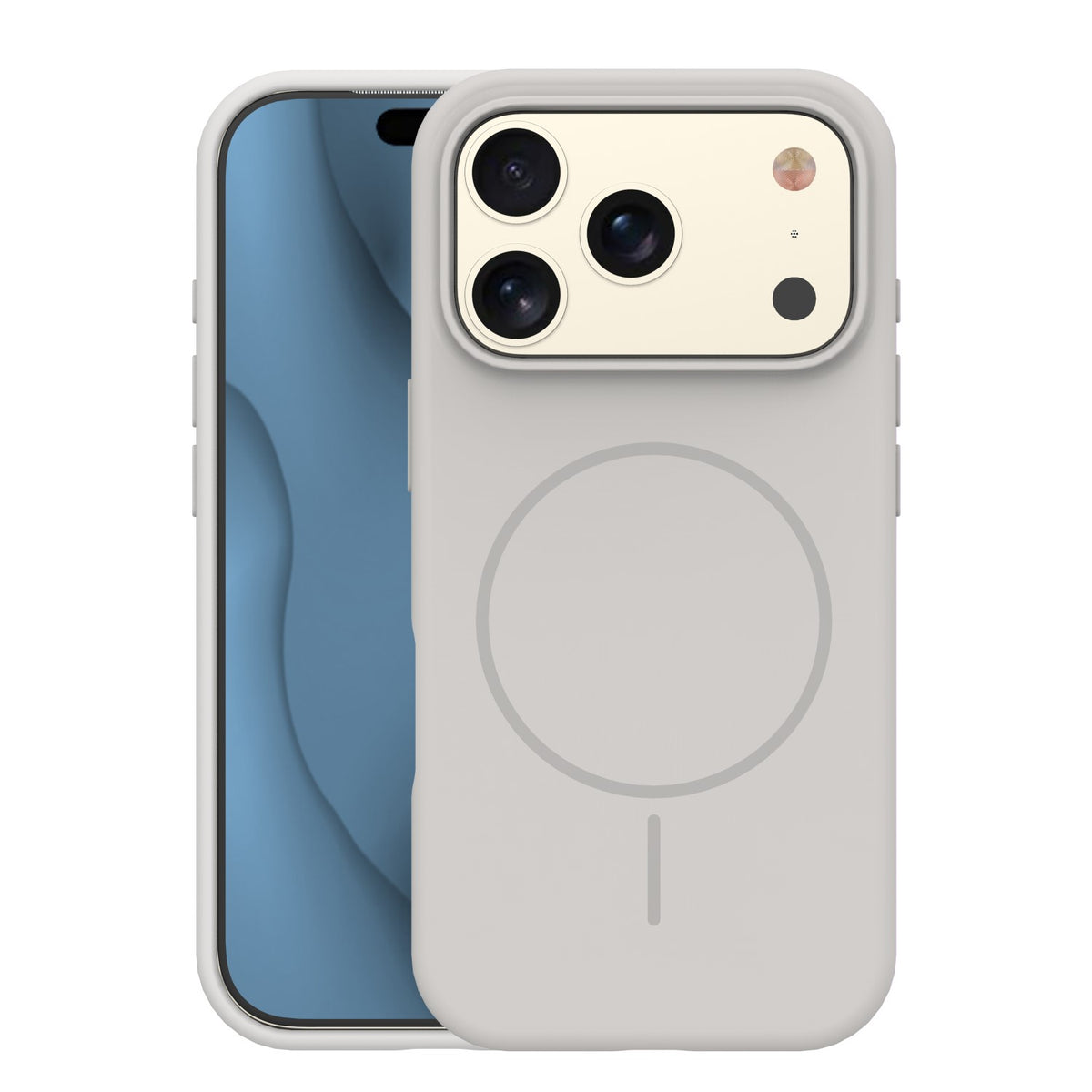 iPhone 17 Pro Max Silicone MagSafe Cover Silicone Thin Mag Thin – Grå