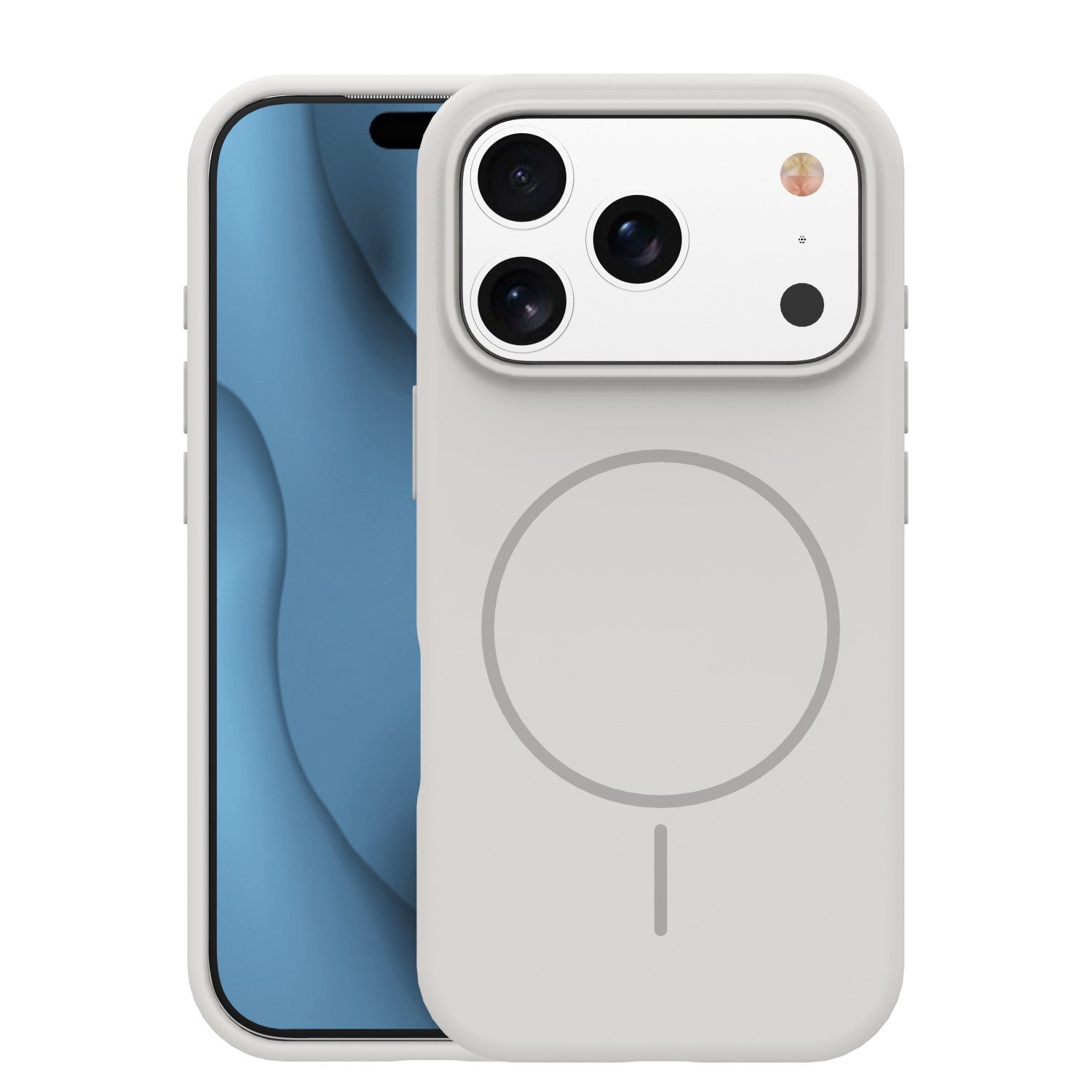 iPhone 17 Pro Silicone MagSafe Cover Silicone Thin Mag Thin – Grå