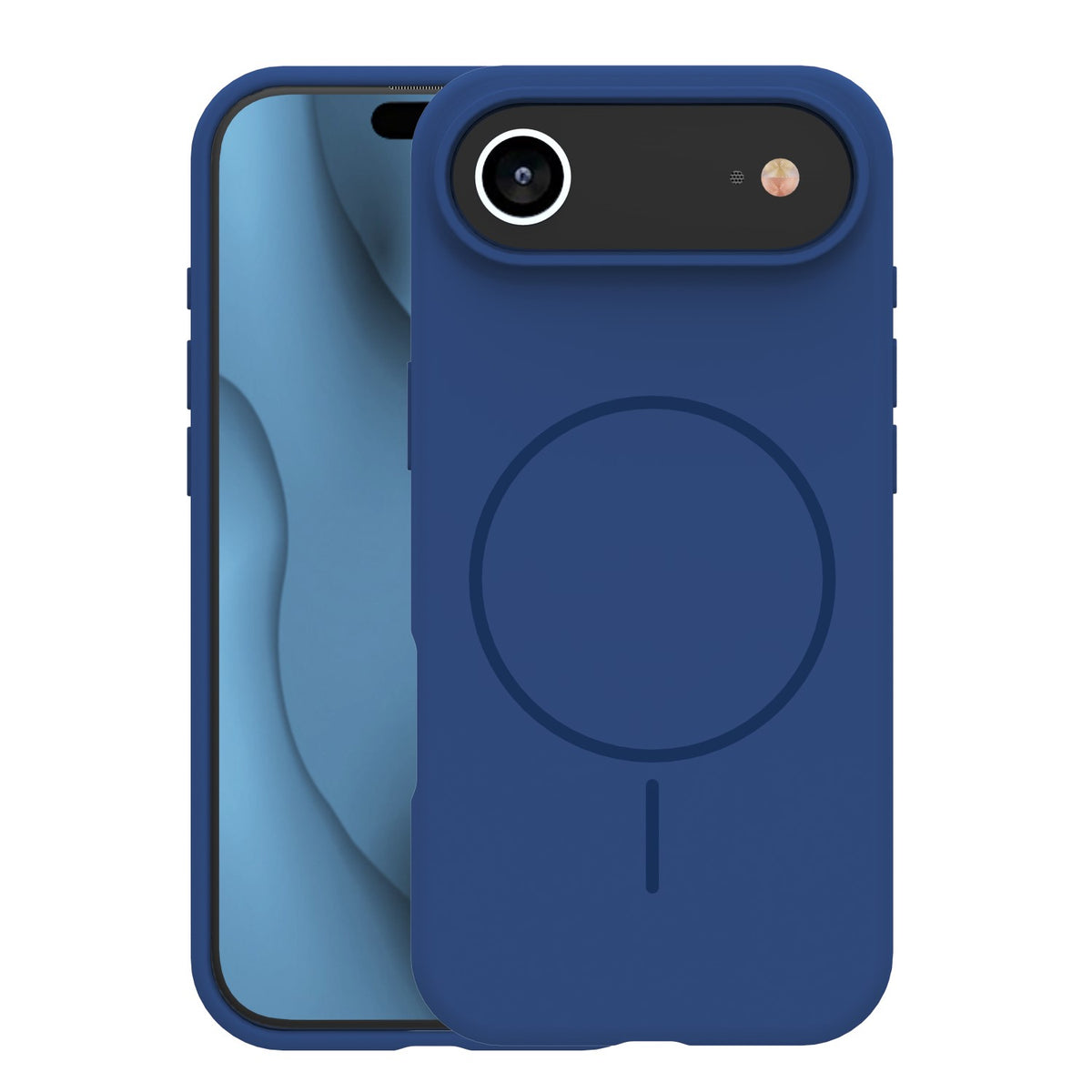 iPhone 17 Air Silicone MagSafe Cover Silicone Thin Mag Air Navy Thin – Blå