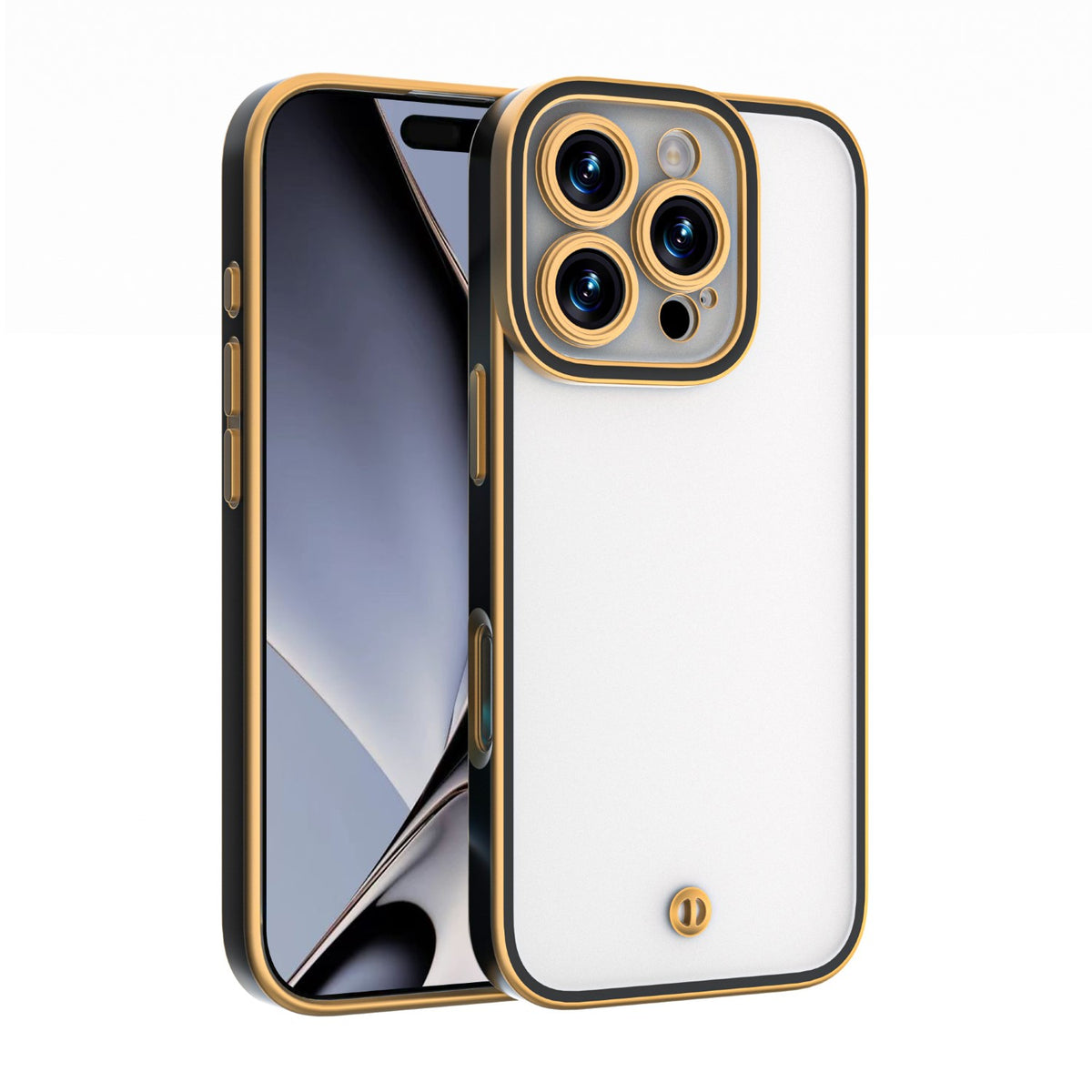 iPhone 15 Pro Cover Silky Gold – Sort/Guld