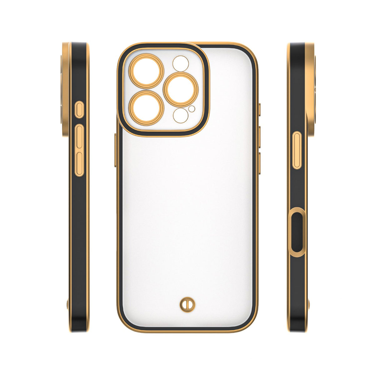 iPhone 15 Pro Cover Silky Gold – Sort/Guld