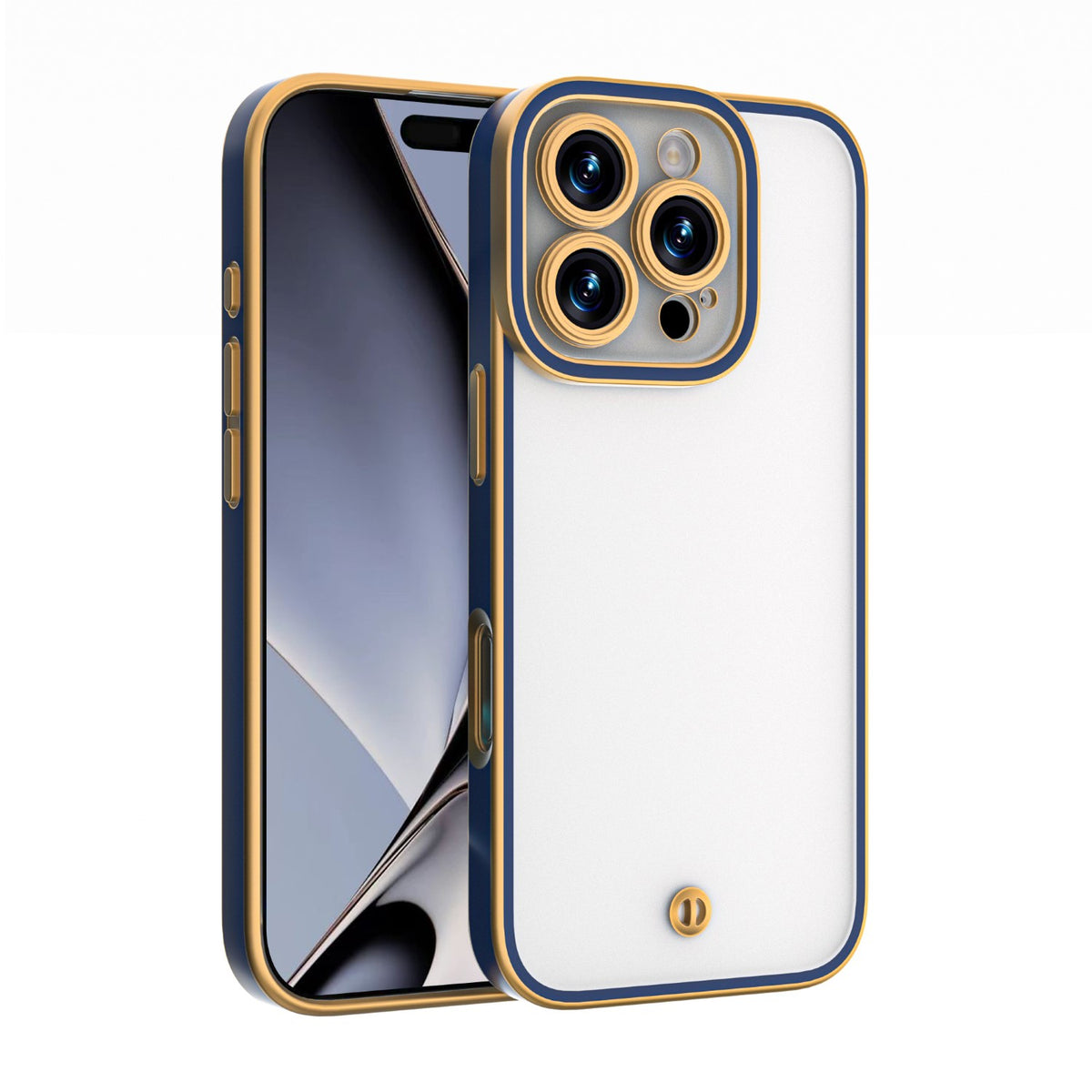 iPhone 17 Pro Cover Silky Gold – Blå/Guld