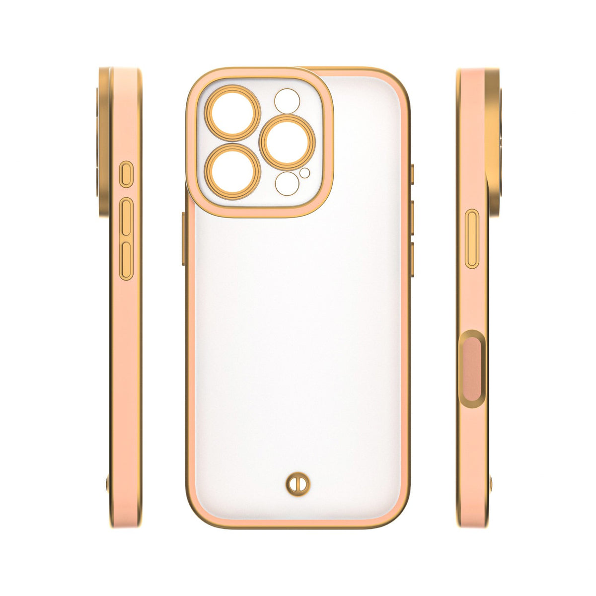 iPhone 12/12 Pro Cover Silky Gold – Pink/Guld