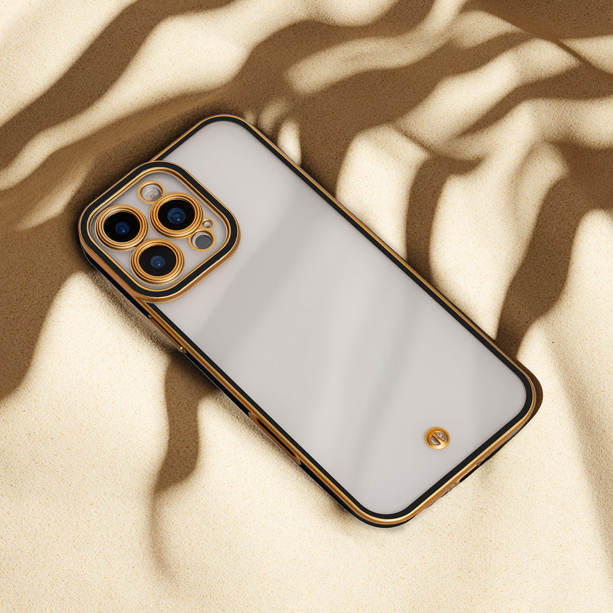 iPhone 15 Pro Cover Silky Gold – Sort/Guld