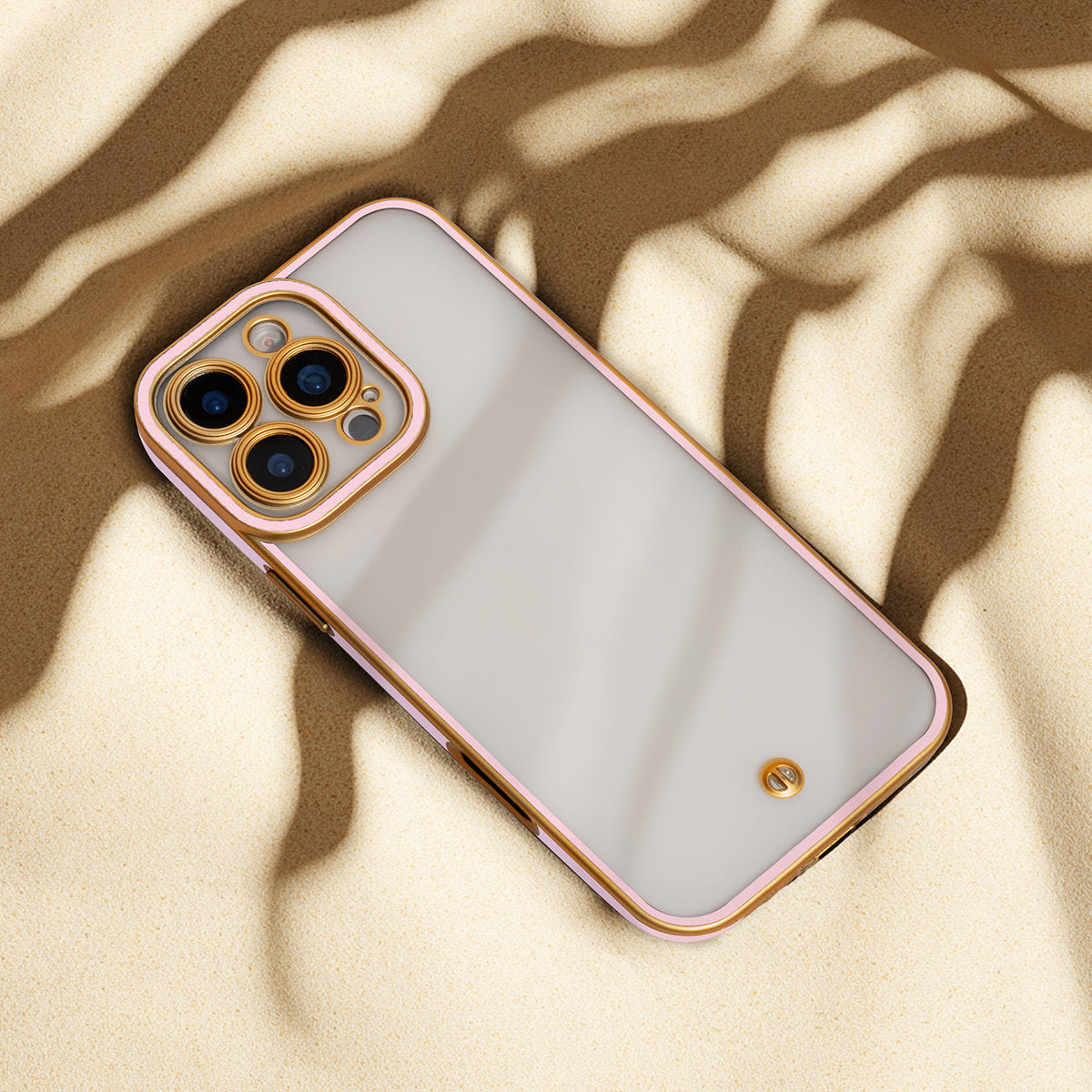 iPhone 15 Pro Cover Silky Gold – Pink/Guld
