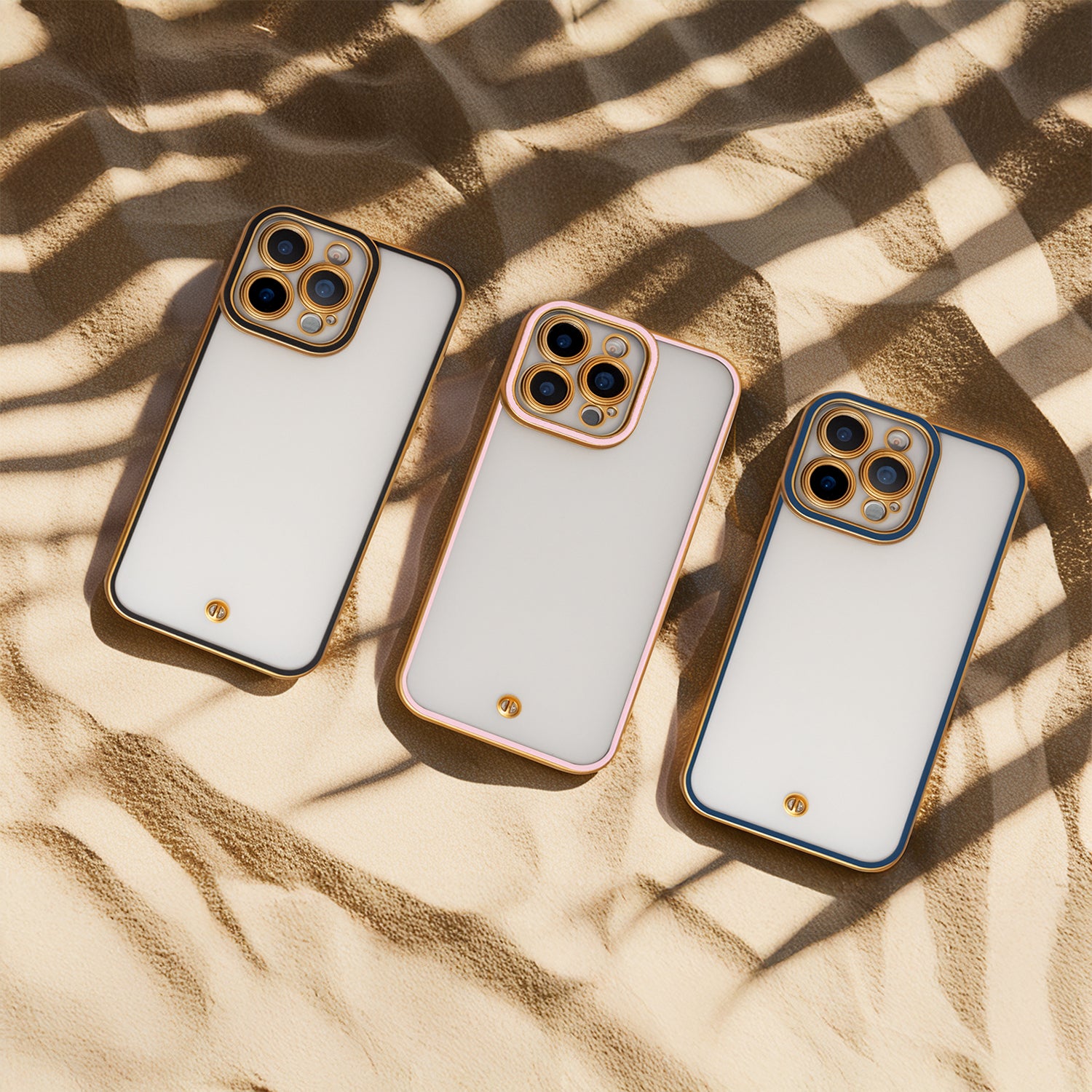 iPhone 15 Pro Cover Silky Gold – Sort/Guld
