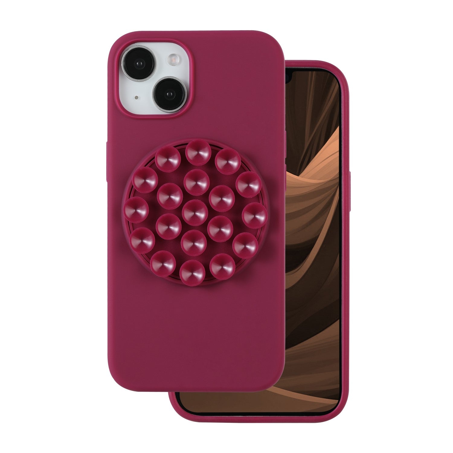 iPhone 15 Cover Silicone Stick – Rød
