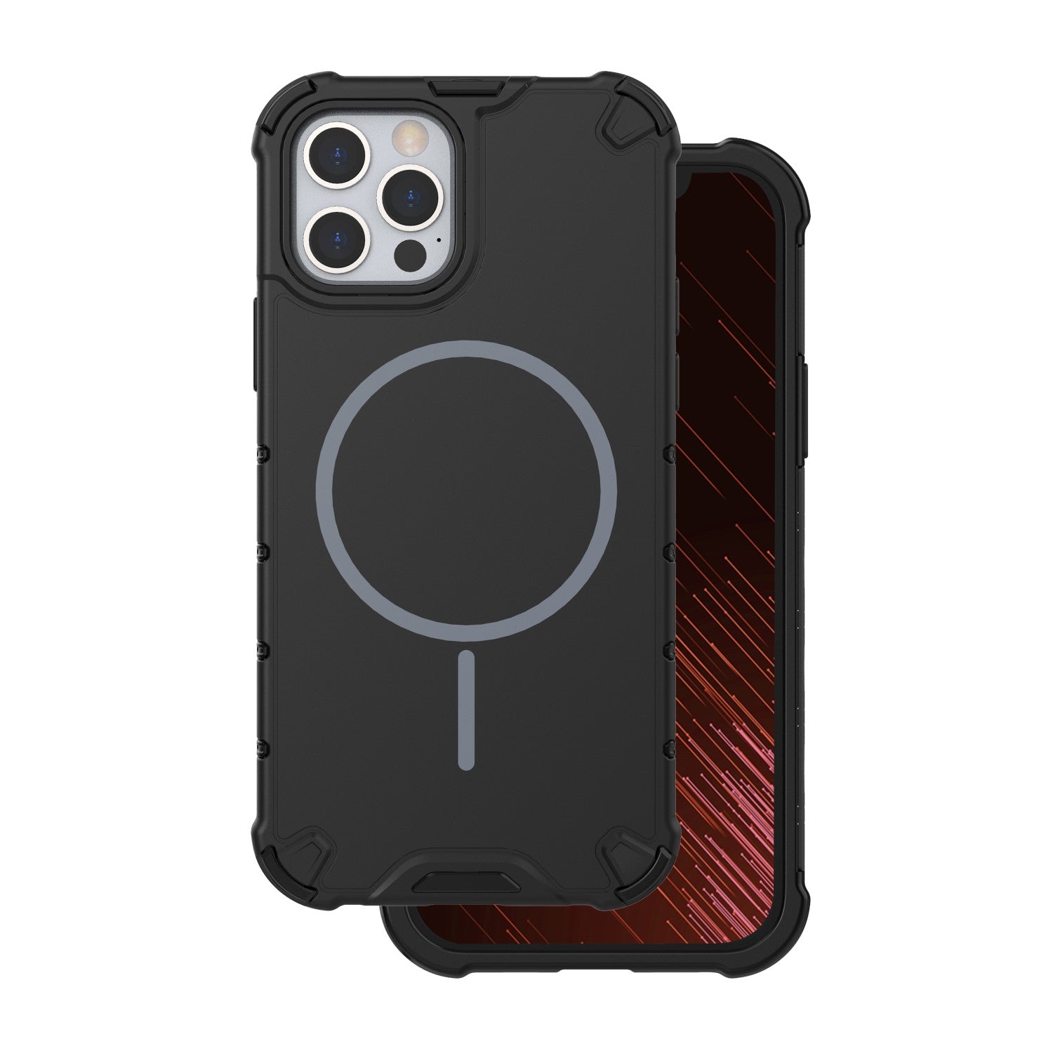 iPh12 Defender Black 2in1mag