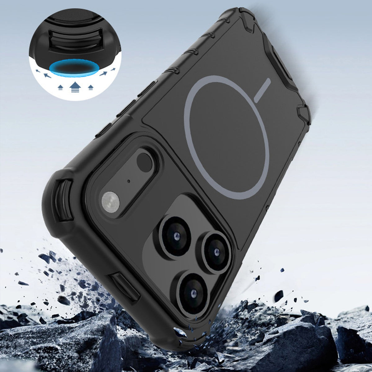 iPhone 14 Cover Defender 2w1 Defender 2in1mag – Sort