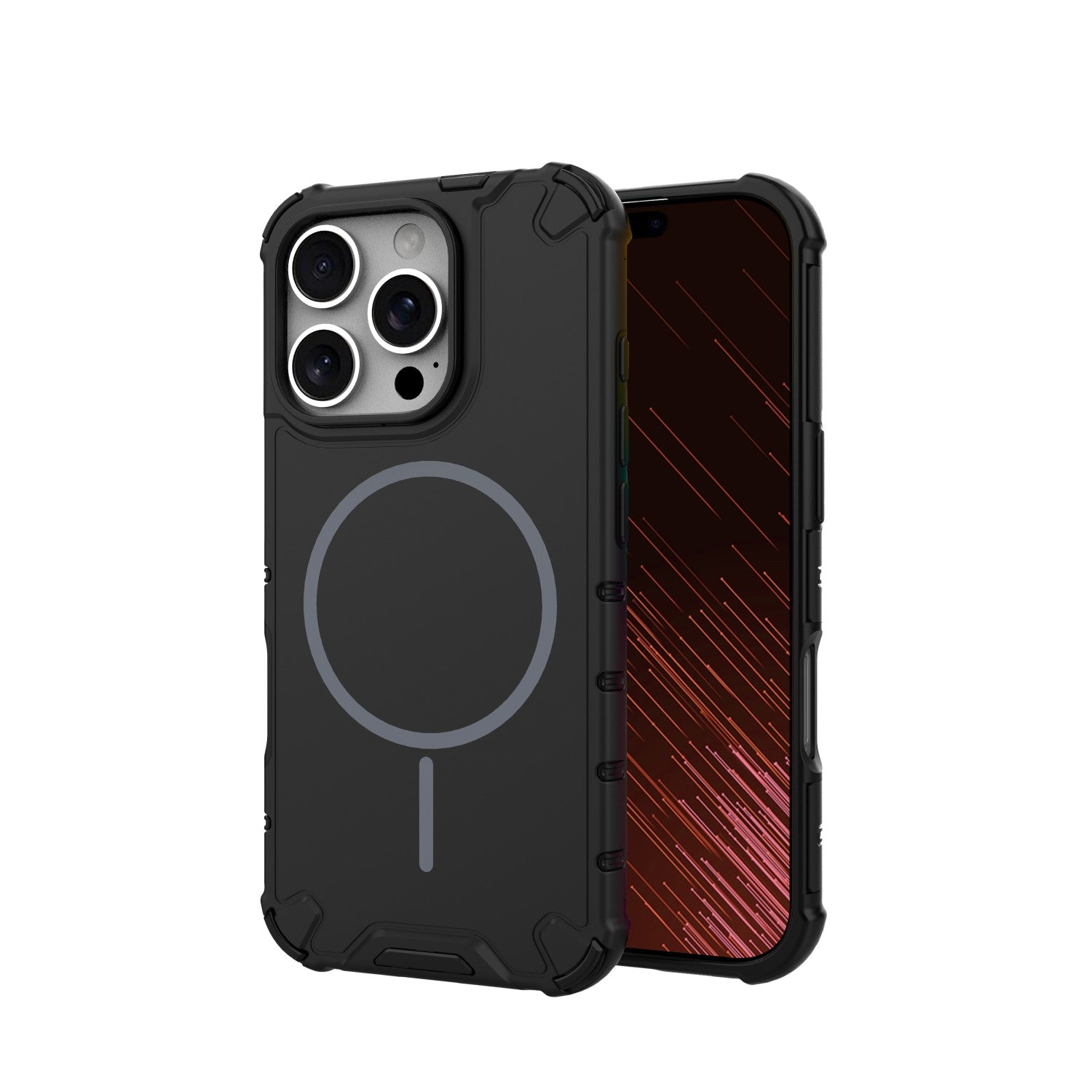 iPh16PM Defender Black 2in1mag