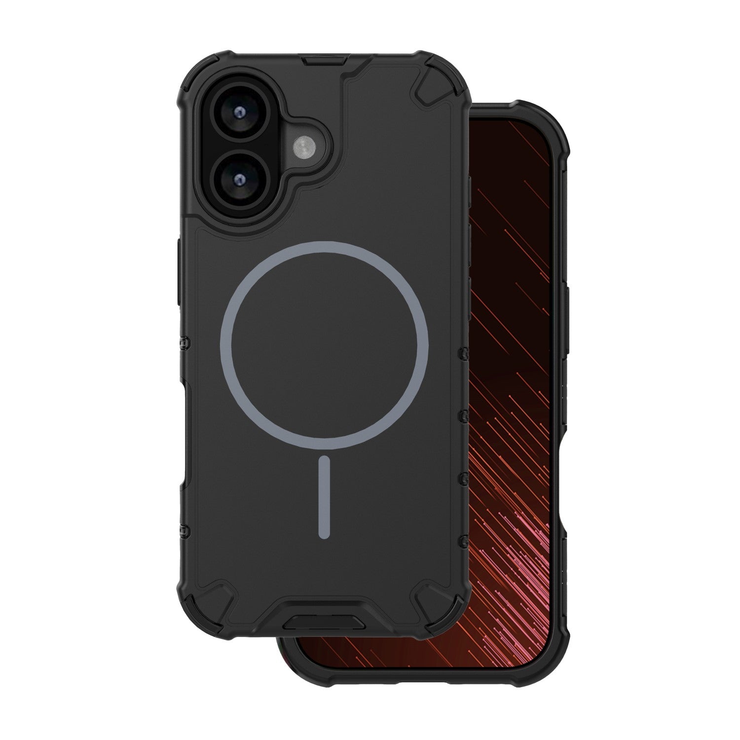 iPh16 Defender Black 2in1mag