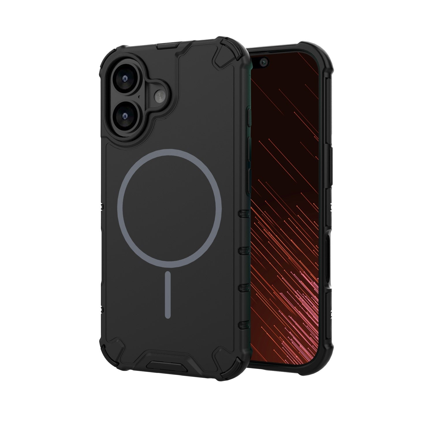 iPh16 Defender Black 2in1mag