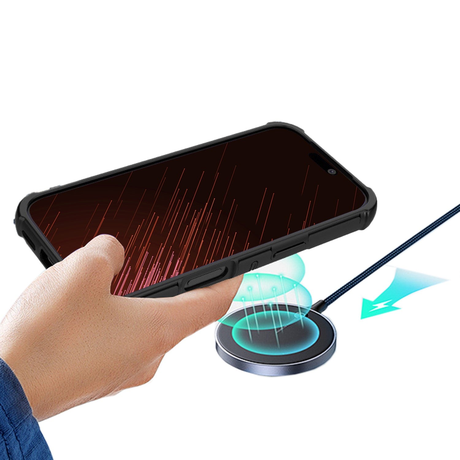 iPh16 Defender Black 2in1mag